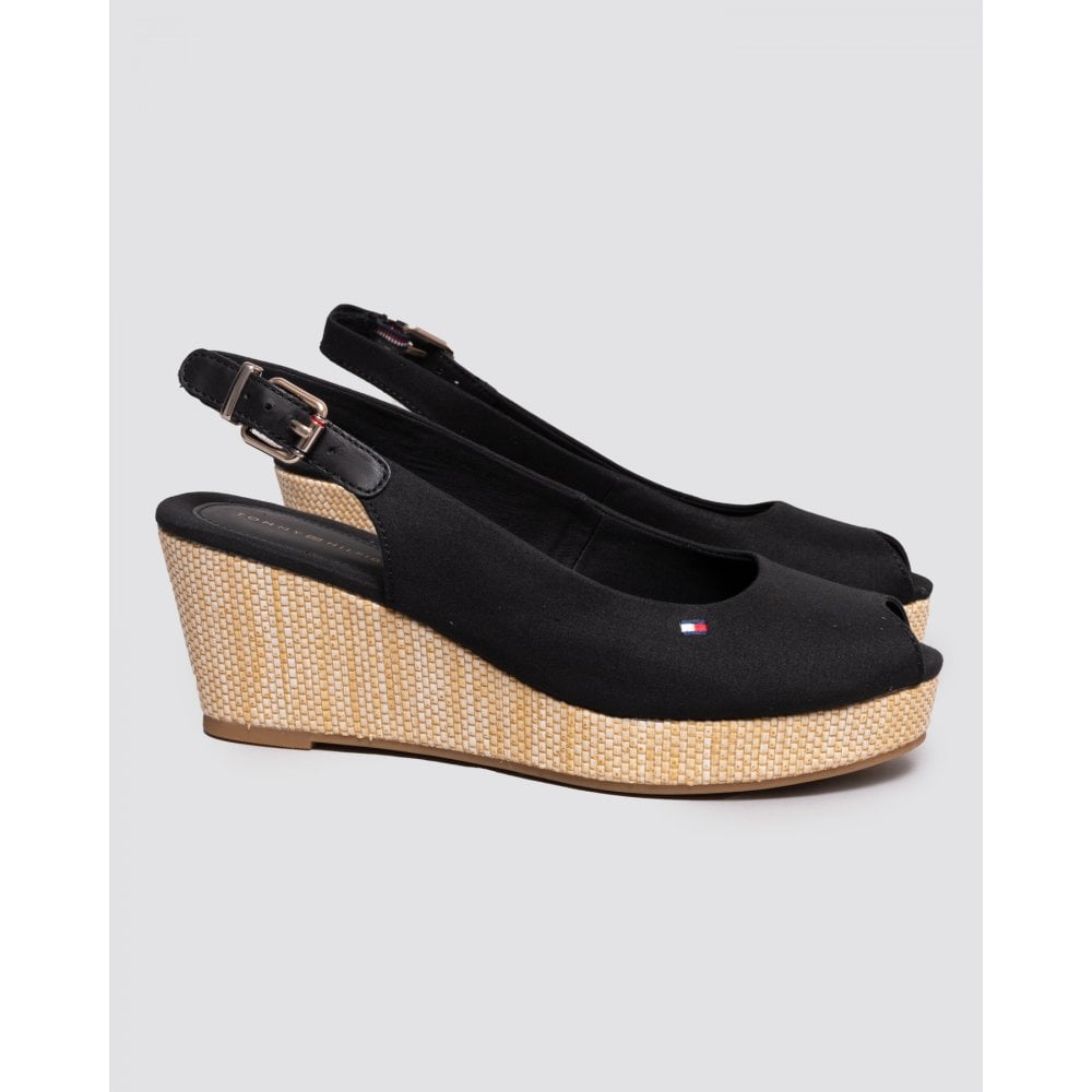 Thumbnail - Shoppen Sie Nach Tommy Hilfiger Slingback Damen Keilabsatz In Schwarz