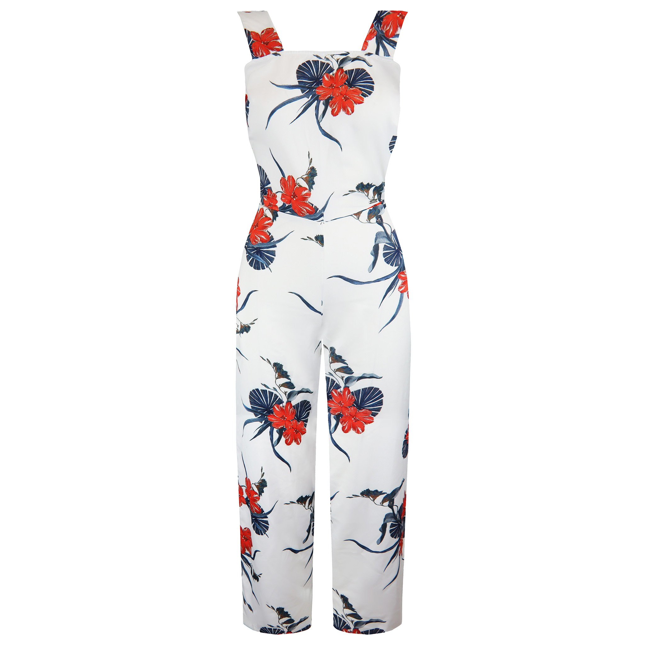 Thumbnail - Armani Exchange Hibiscus Womens White Jumpsuit