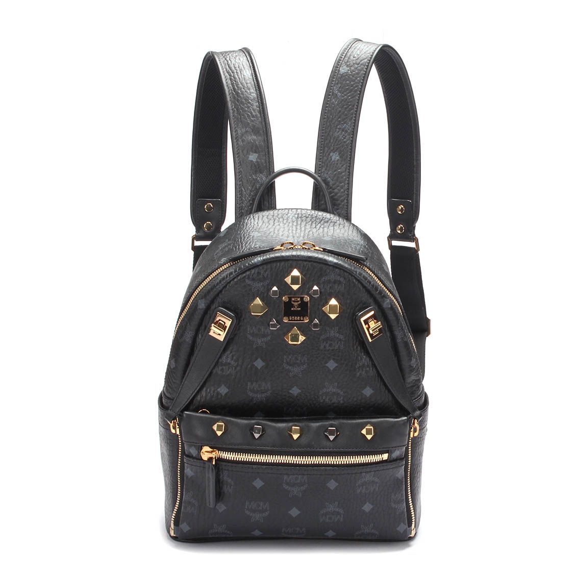 MCM Pre-owned Womens mcm Visetos Stark Backpack black Canvas (archived) - One Size