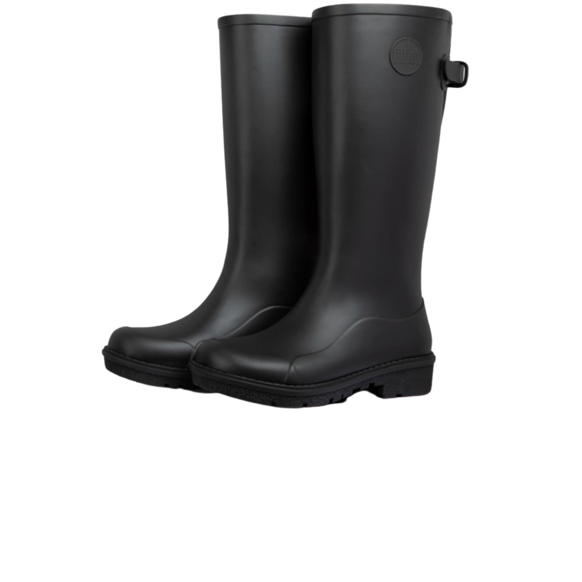 Women's Fit Flop Wonderwelly Tall Wellington Boots in Black