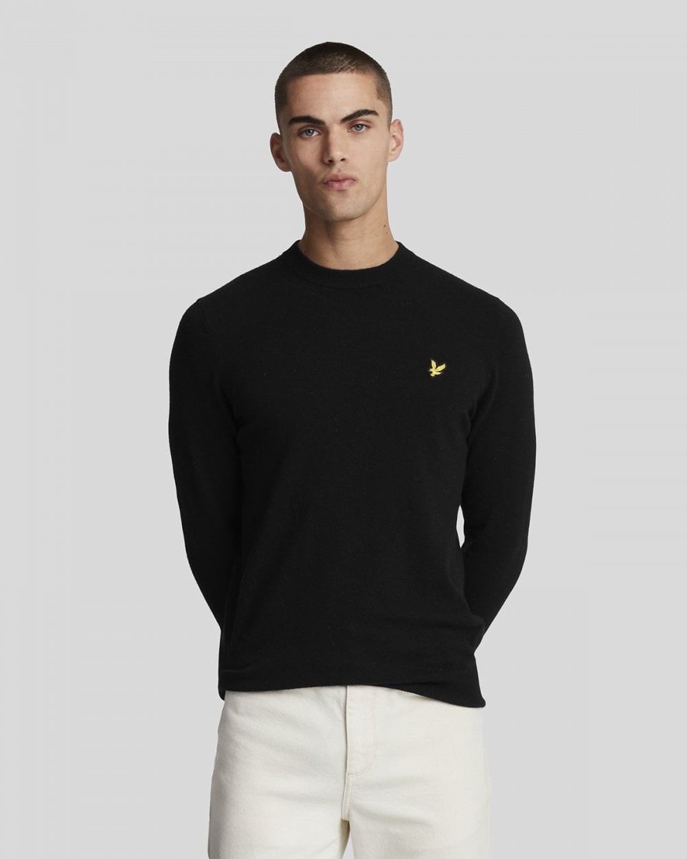 Thumbnail - Lyle & Scott Lambswool-Mix Herren Rundhals-Pullover