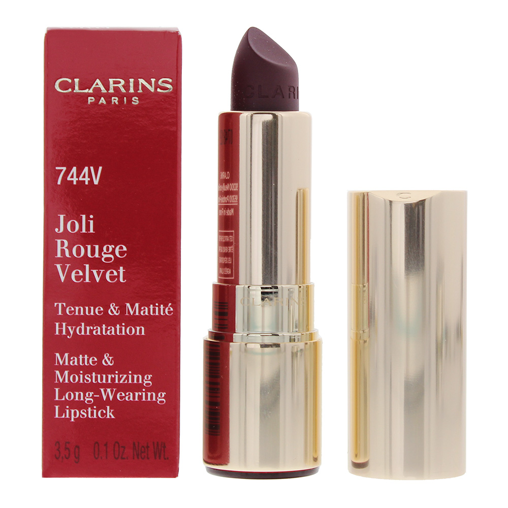 Clarins Womens Joli Rouge Velvet Matte & Moisturising Long Wearing Lipstick 744V Plum 3.5g - NA - One Size