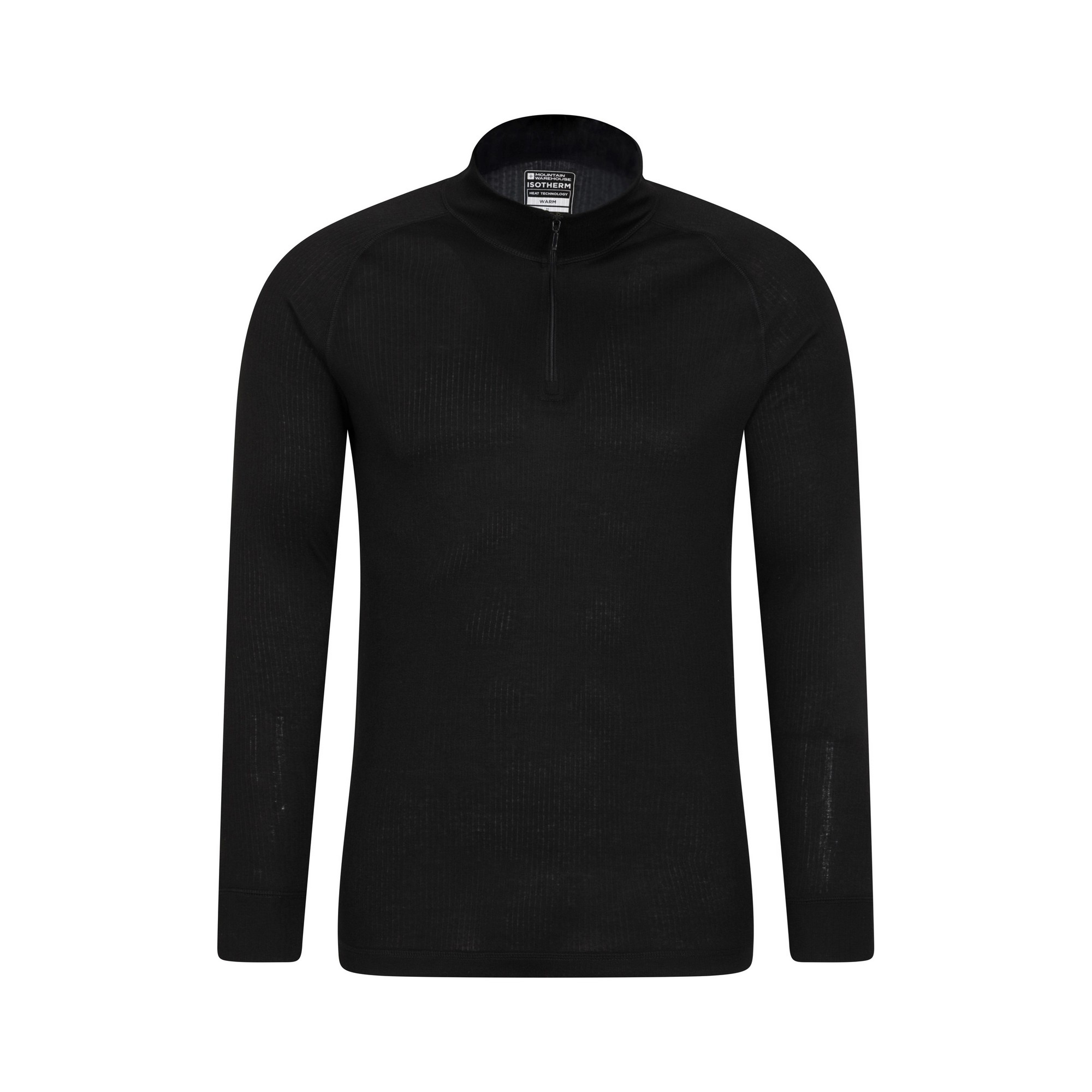 Mountain Warehouse Mens Talus Zip Neck Long-Sleeved Thermal Top (Black) - Size 3XL