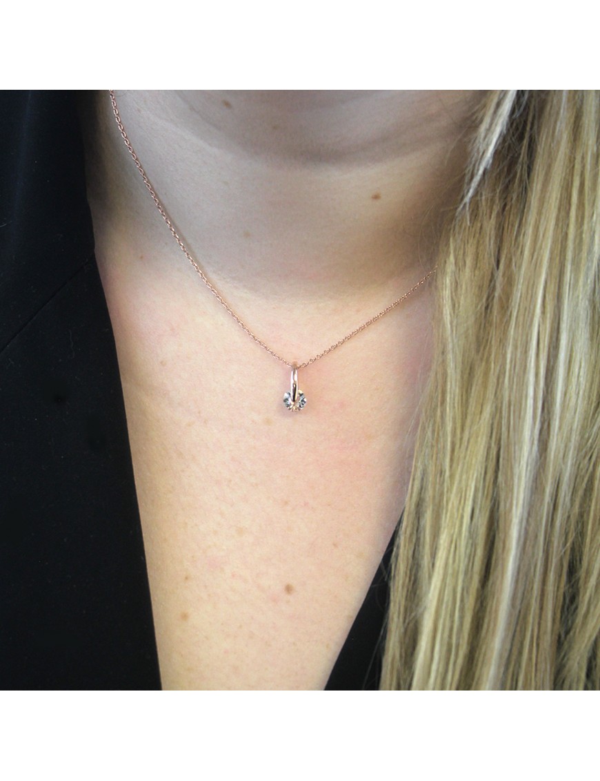MYC Paris Classy hänge roséguld och kristall halsband dam – bild 2