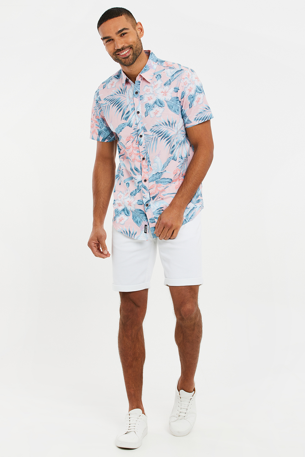 'Tropical' Cotton Short Sleeve Hawaiian Style Shirt