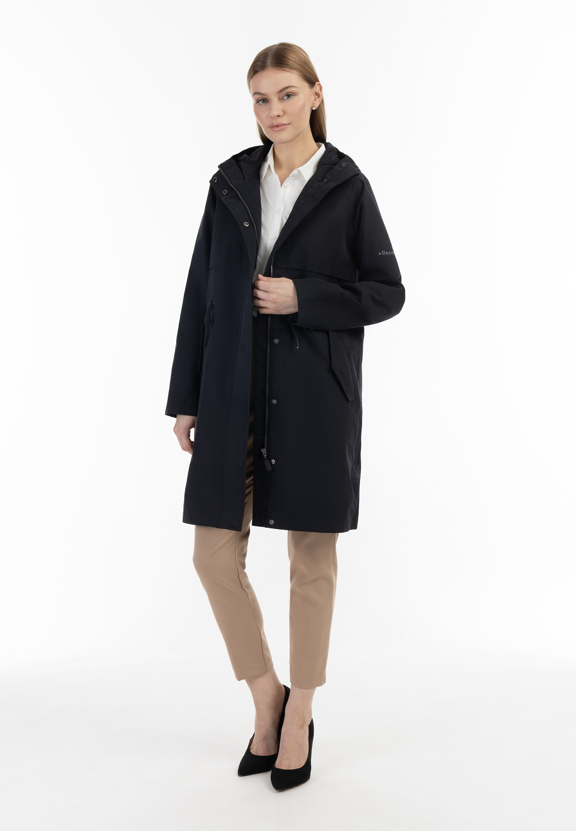 Dreimaster Mackintosh Dames zwart