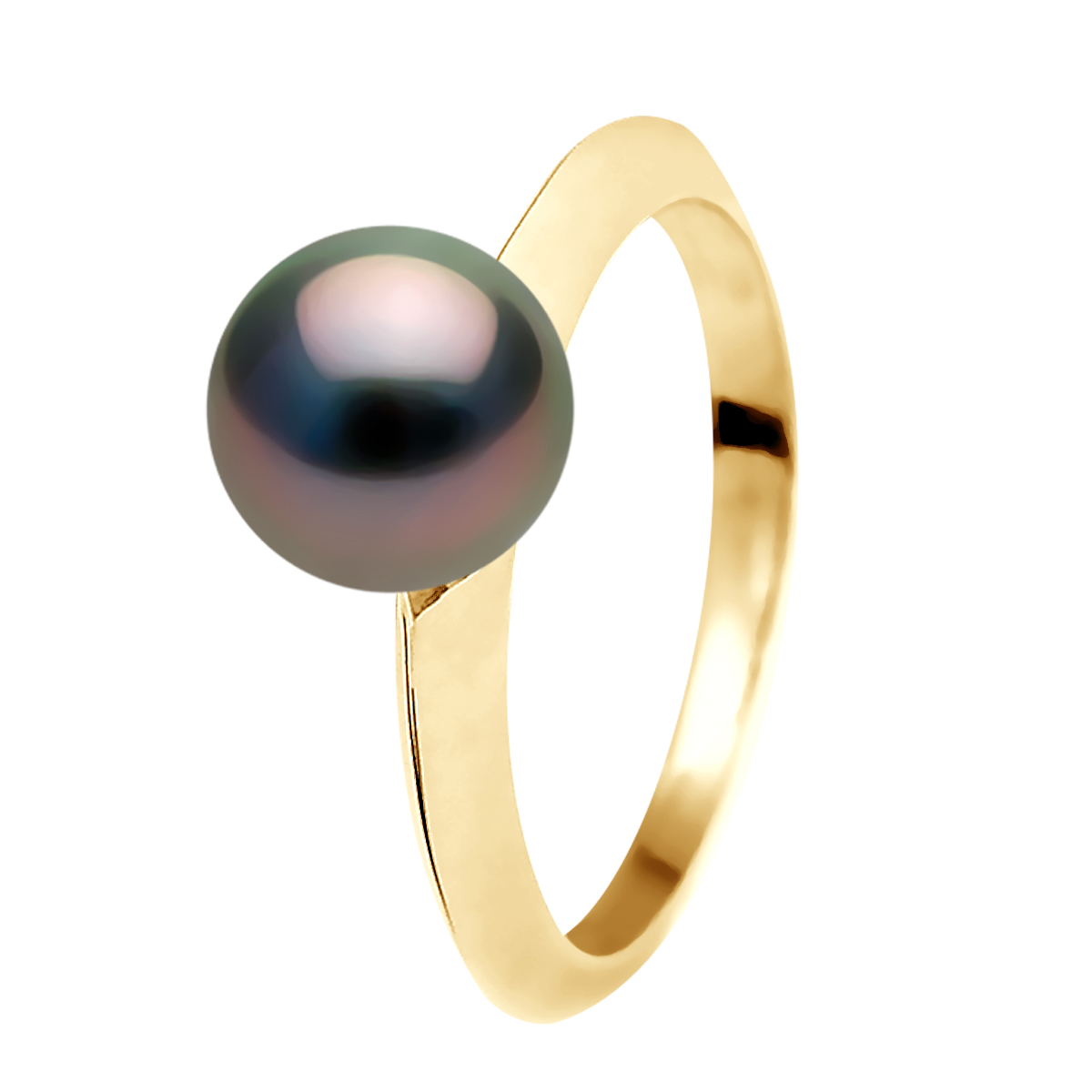 Diadema Womens - Ring - Tahitian Pearl - Yellow Gold - Natural - Size K