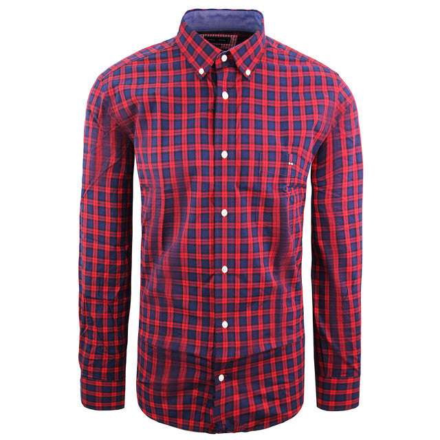 Thumbnail - Eden Park Regular Herren-Oxfordhemd in Rot