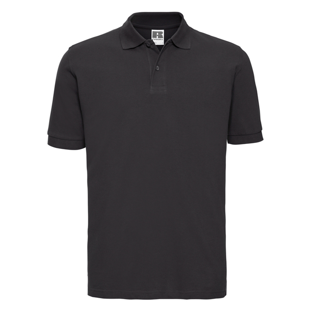 Russell Heren Klassiek Katoenen Polo Shirt (Zwart)