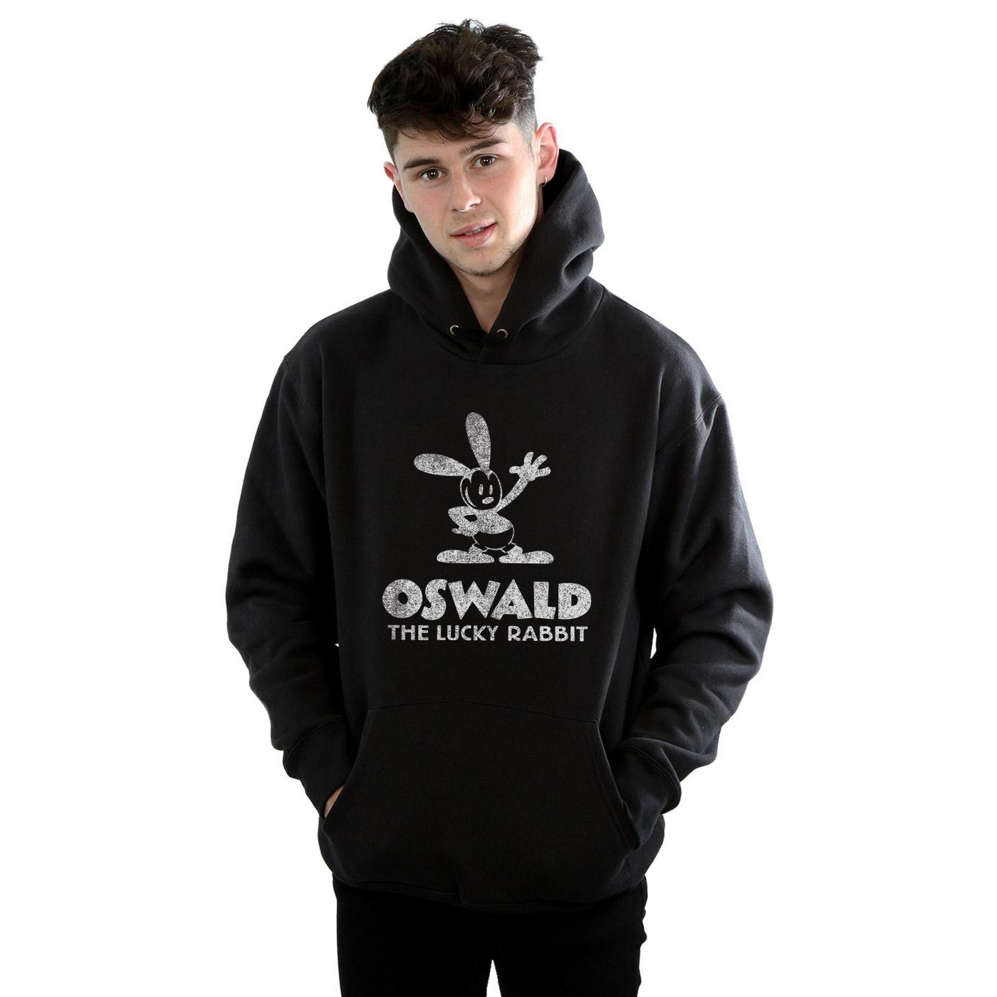 Disney Mens Oswald Logo Hoodie (Black) herr – bild 2