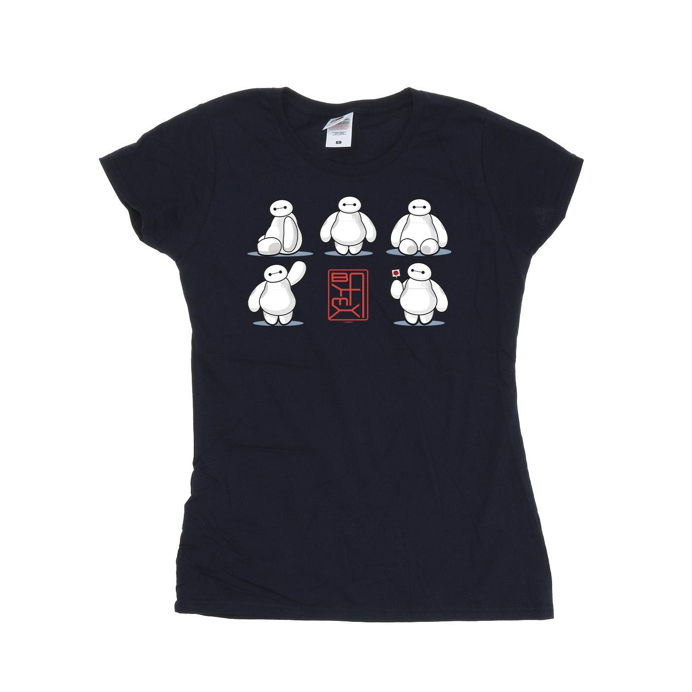 Disney Damen/Damen Big Hero 6 Baymax Viele Posen T-Shirt aus Baumwolle (Marineblau)