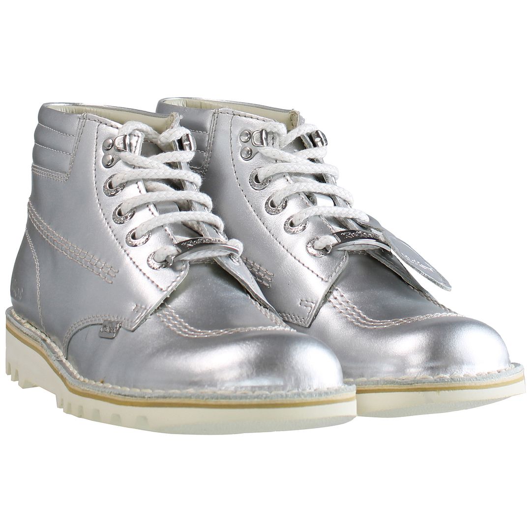 Kickers Throwback Ankle Dam Silver Kängor – bild 2