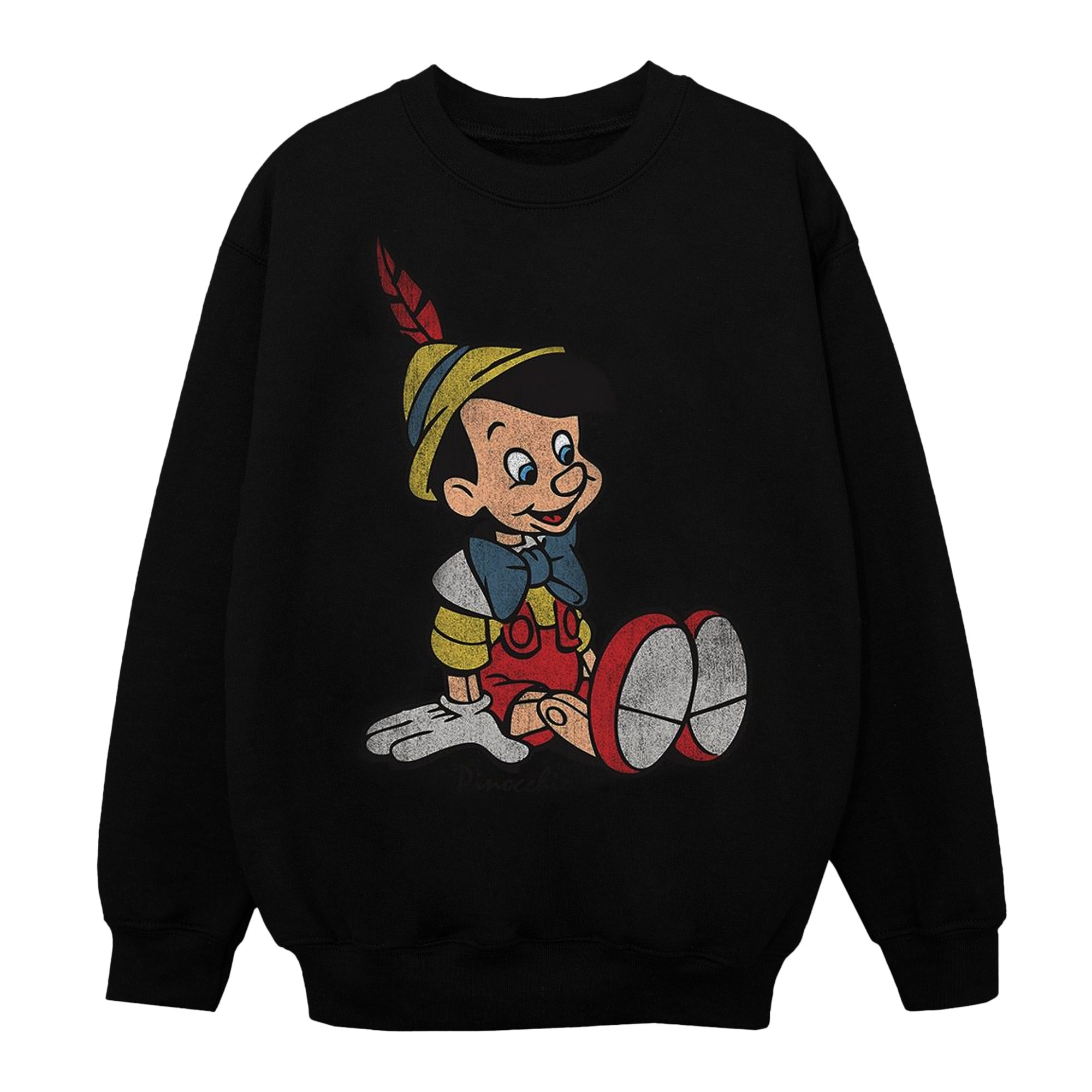 Disney - "Pinocchio Classic Pinocchio" Sweatshirt für Jungen (Schwarz)