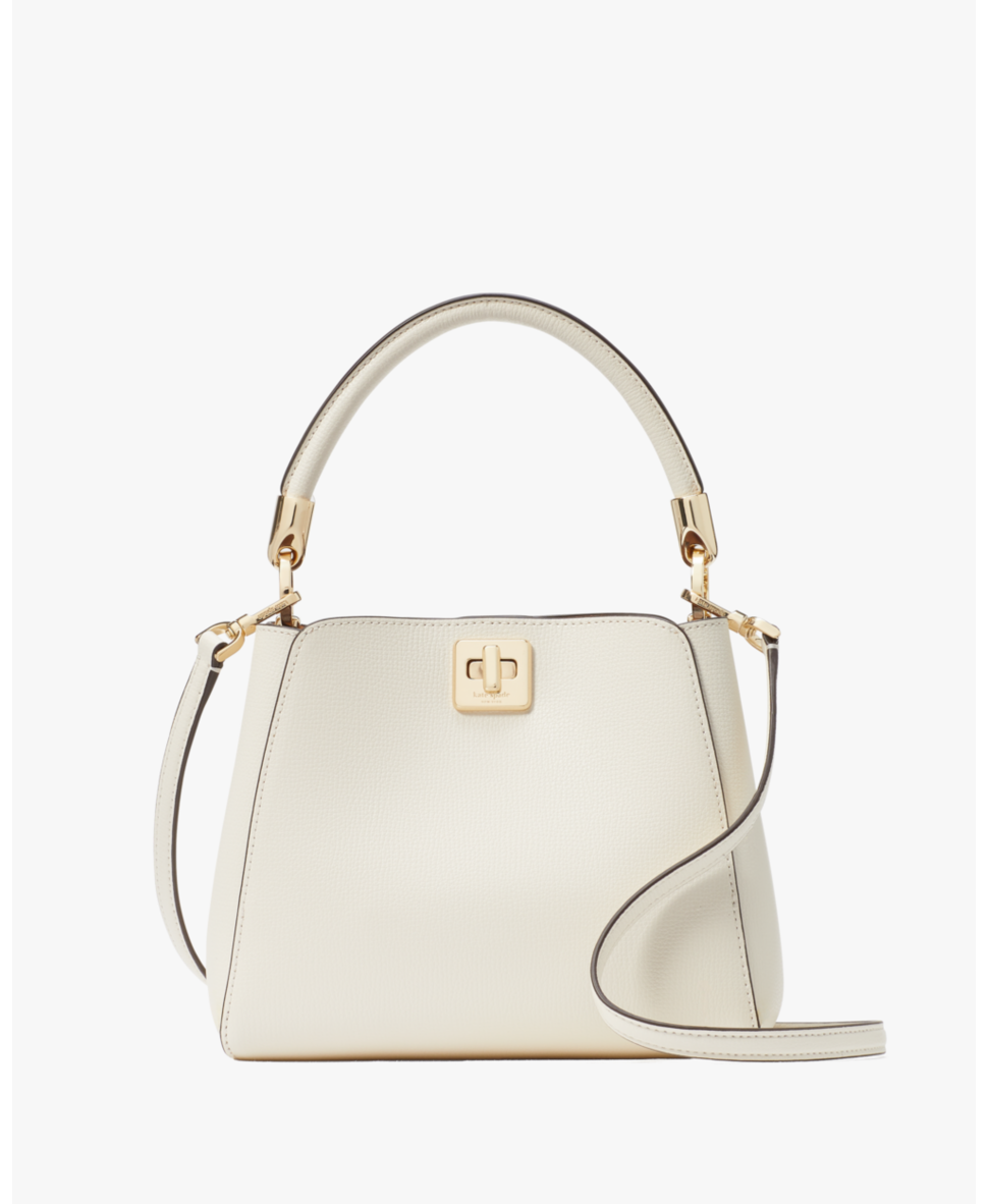 Kate Spade Womens Phoebe Refined Grain Leather Small Top Handle Satchel – White – One Size