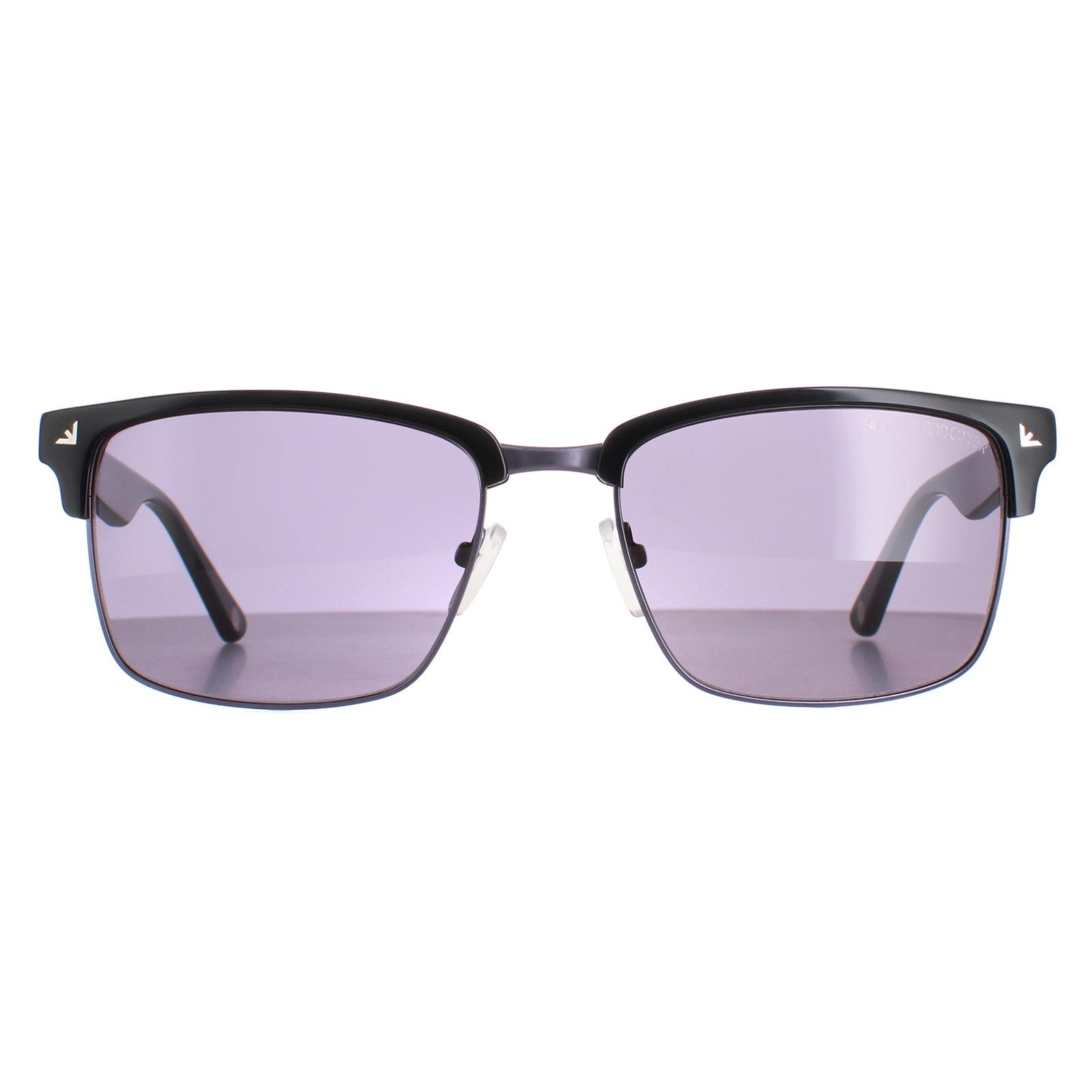 Duck and Cover Semi Rimless Mens Black Grey DCS019 Metal - One Size