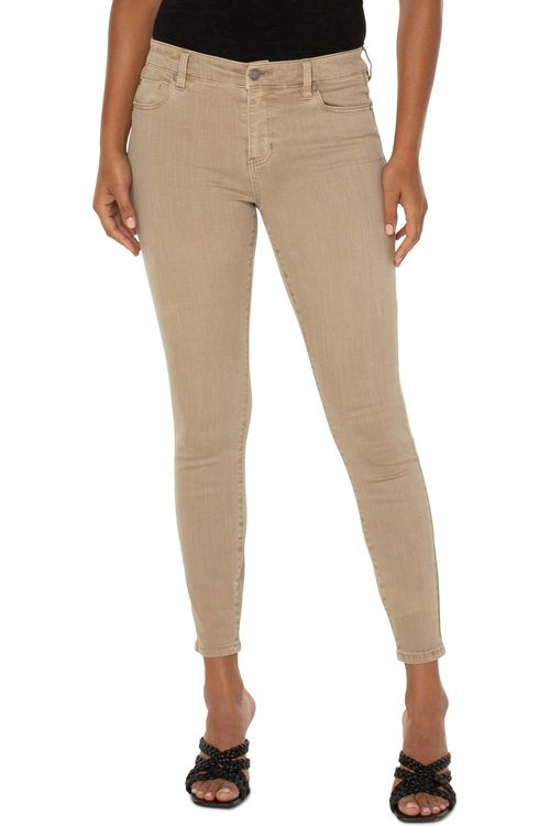 Thumbnail - Piper Hugger Single Skinny Jeans in Biscuit Tan