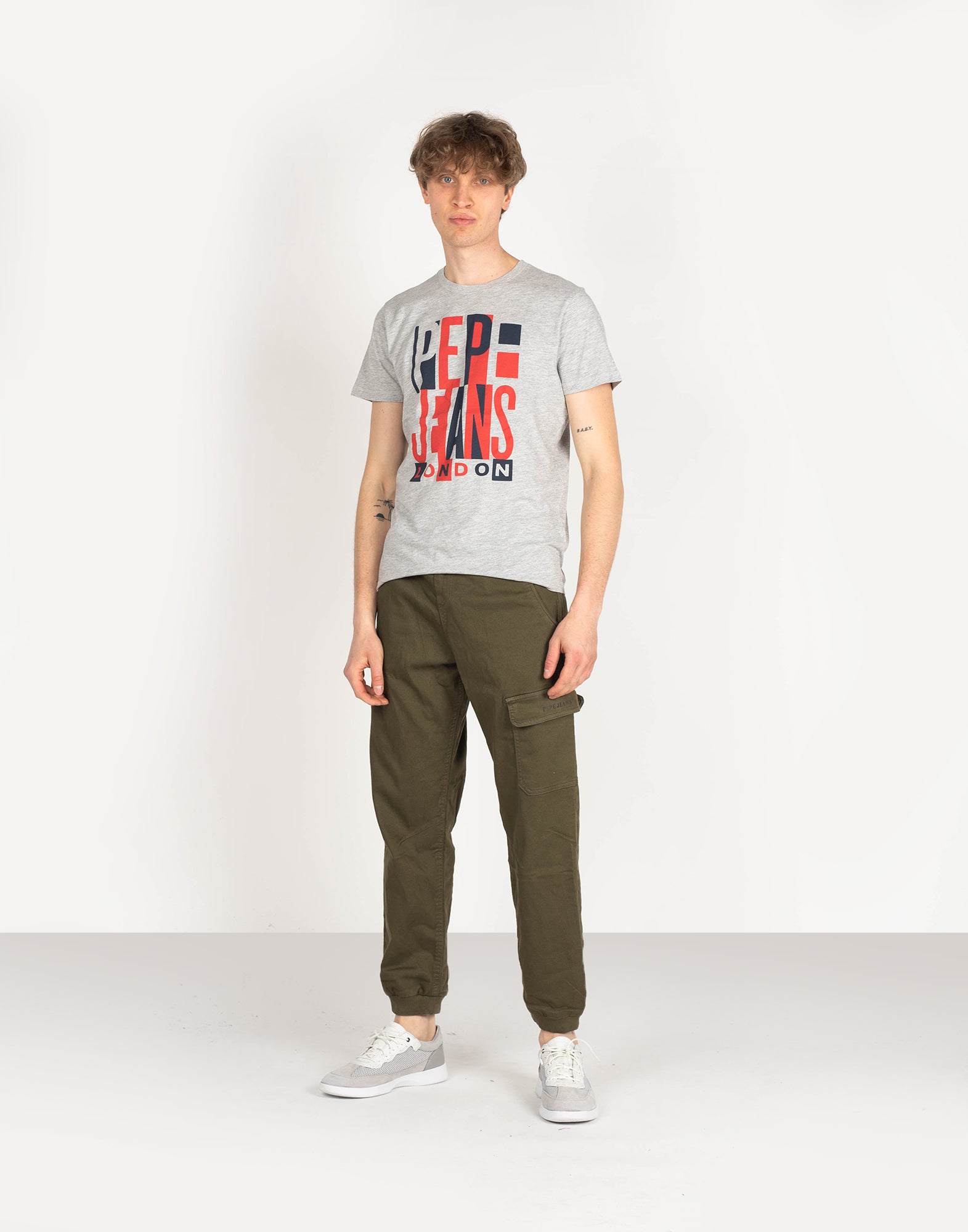 Pepe Jeans T-shirt Davy Herren Grau S