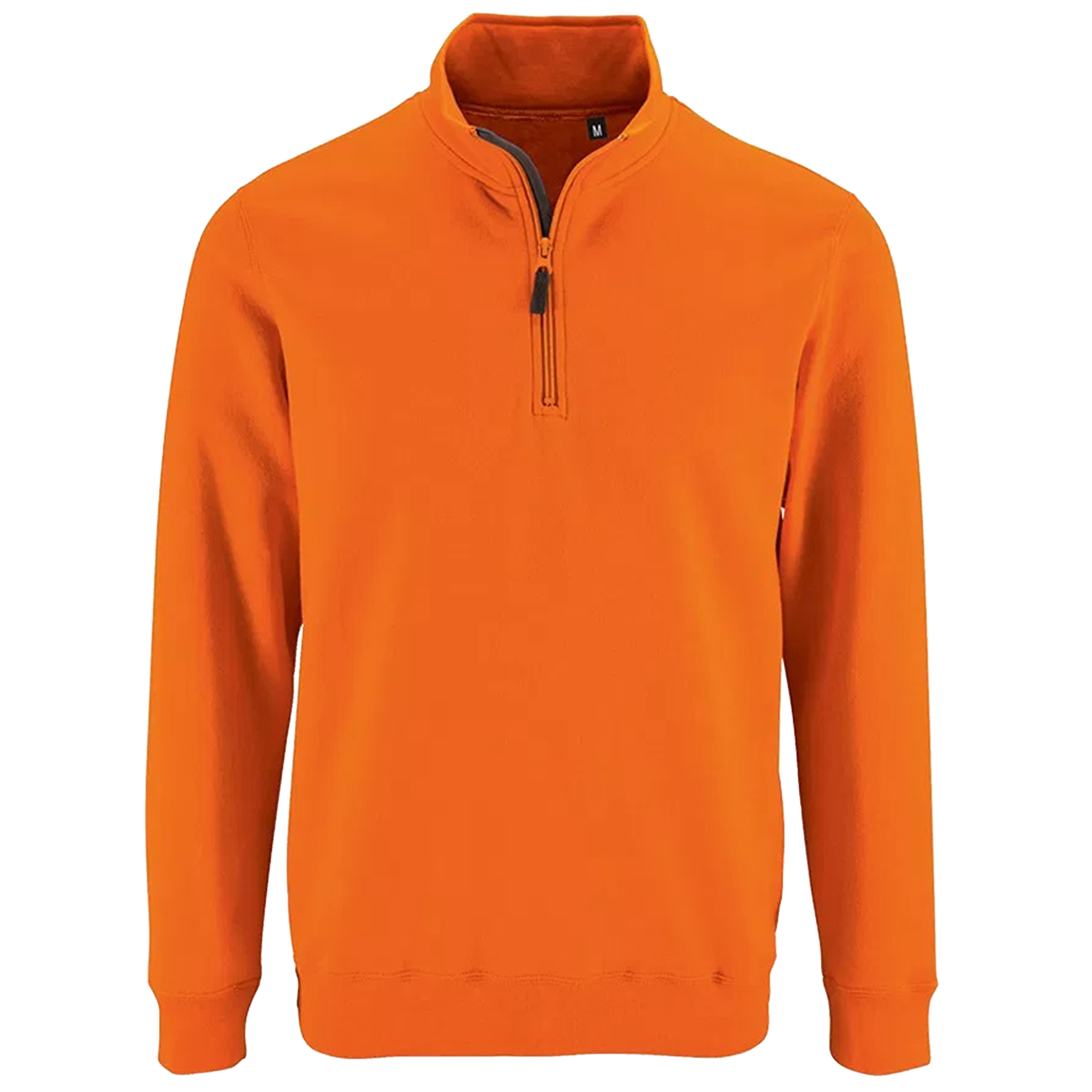 SOLS Mens Stan Contrast Zip Neck Sweatshirt (Orange) - Size 3XL