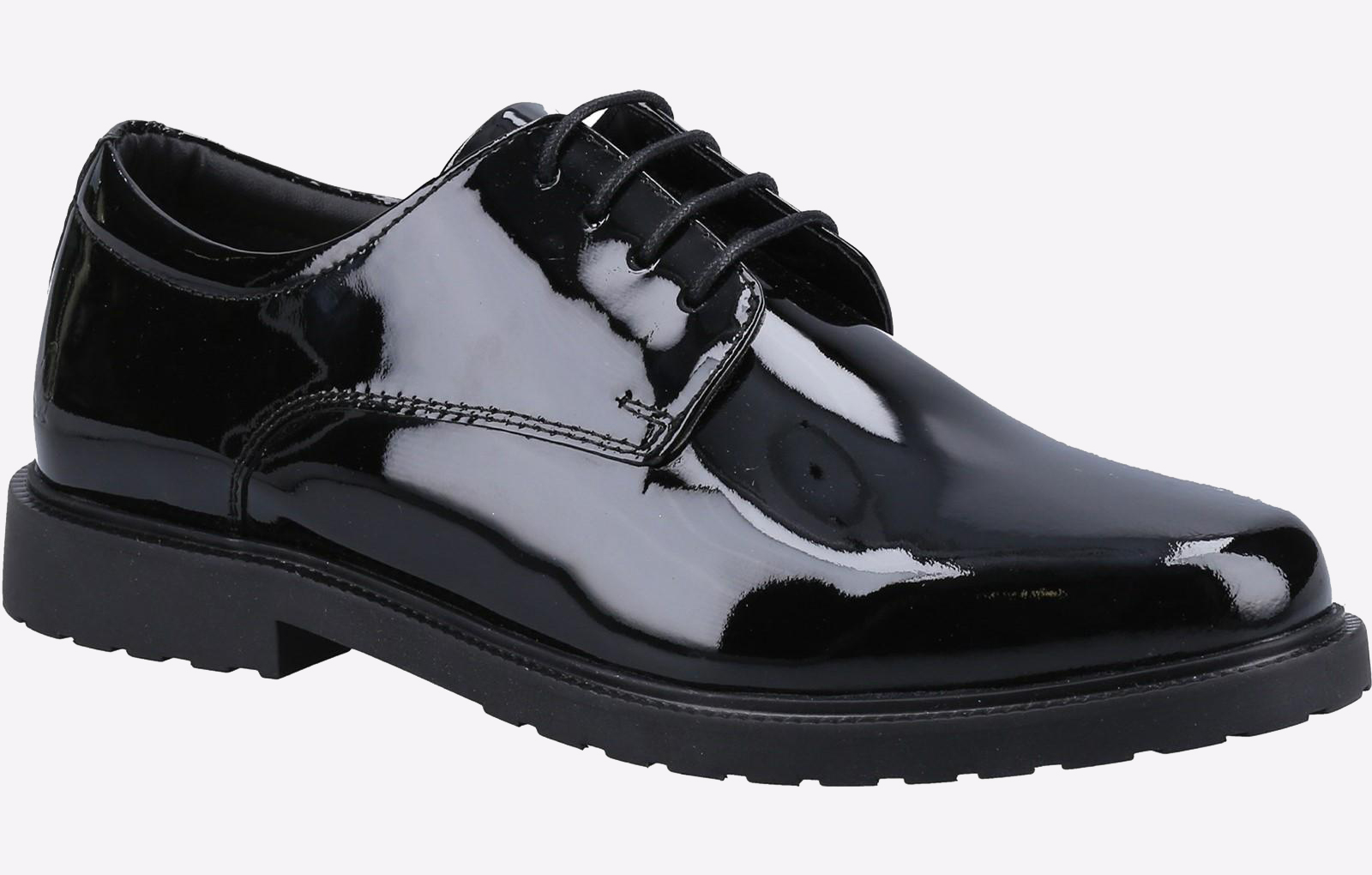 Hush Puppies Verity Slip On Läder Dams Patent Svarta Brogues Skor – bild 2