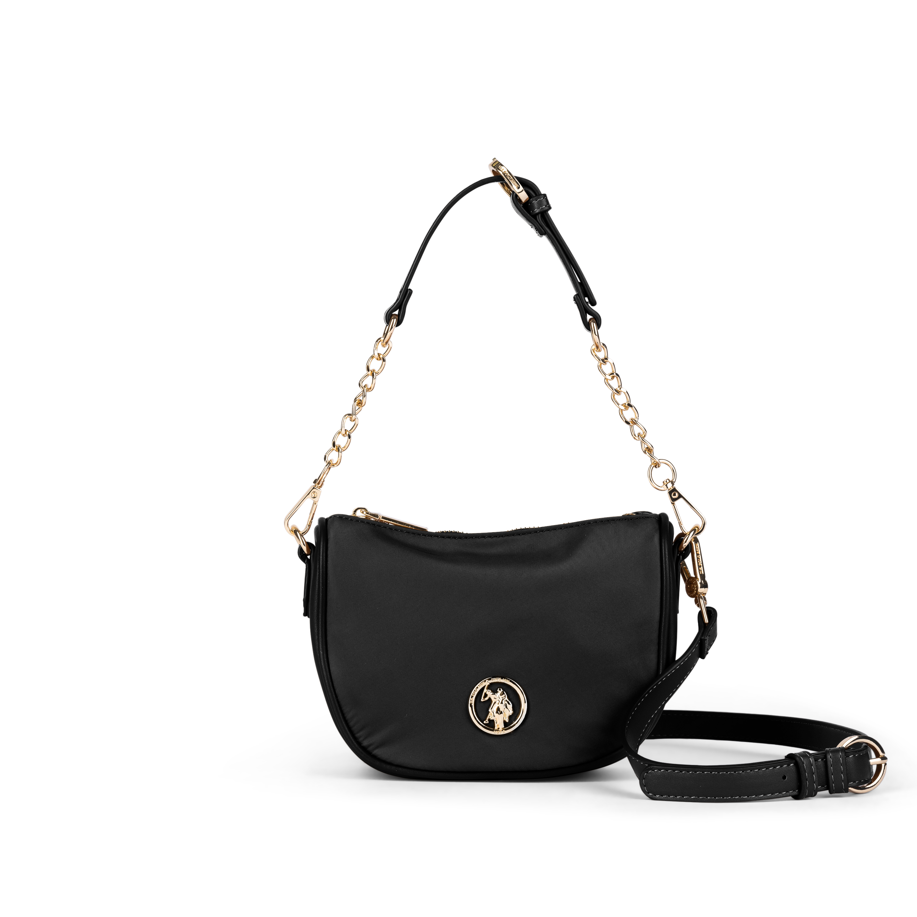 U.S. Polo Assn Houston Mini Ronde Hobo Zwart