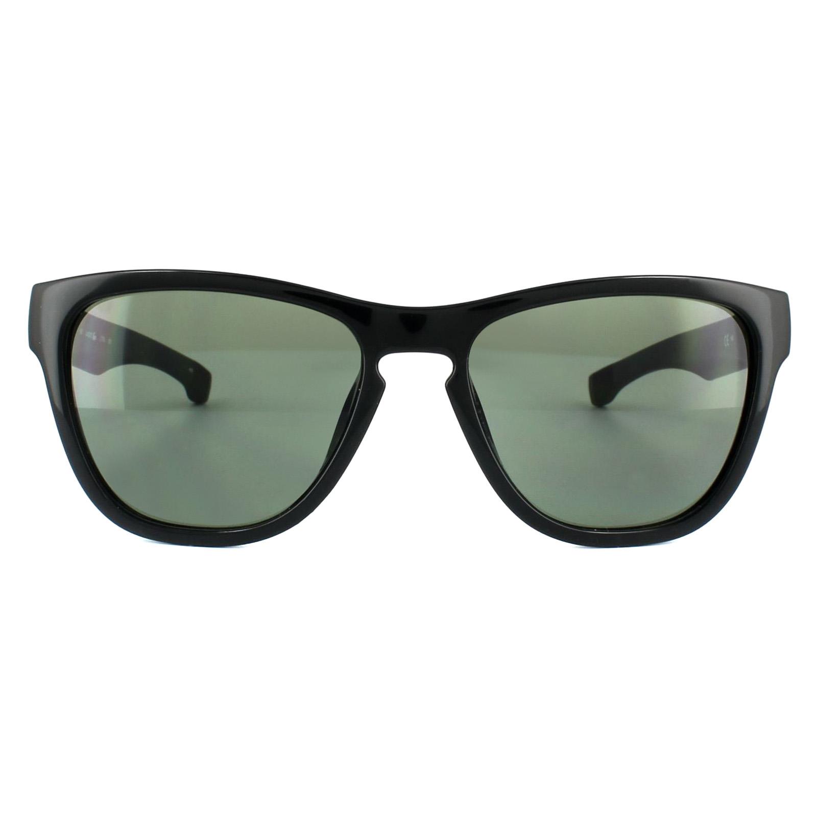 Lacoste Rectangle Unisex Black Green Sunglasses - One Size