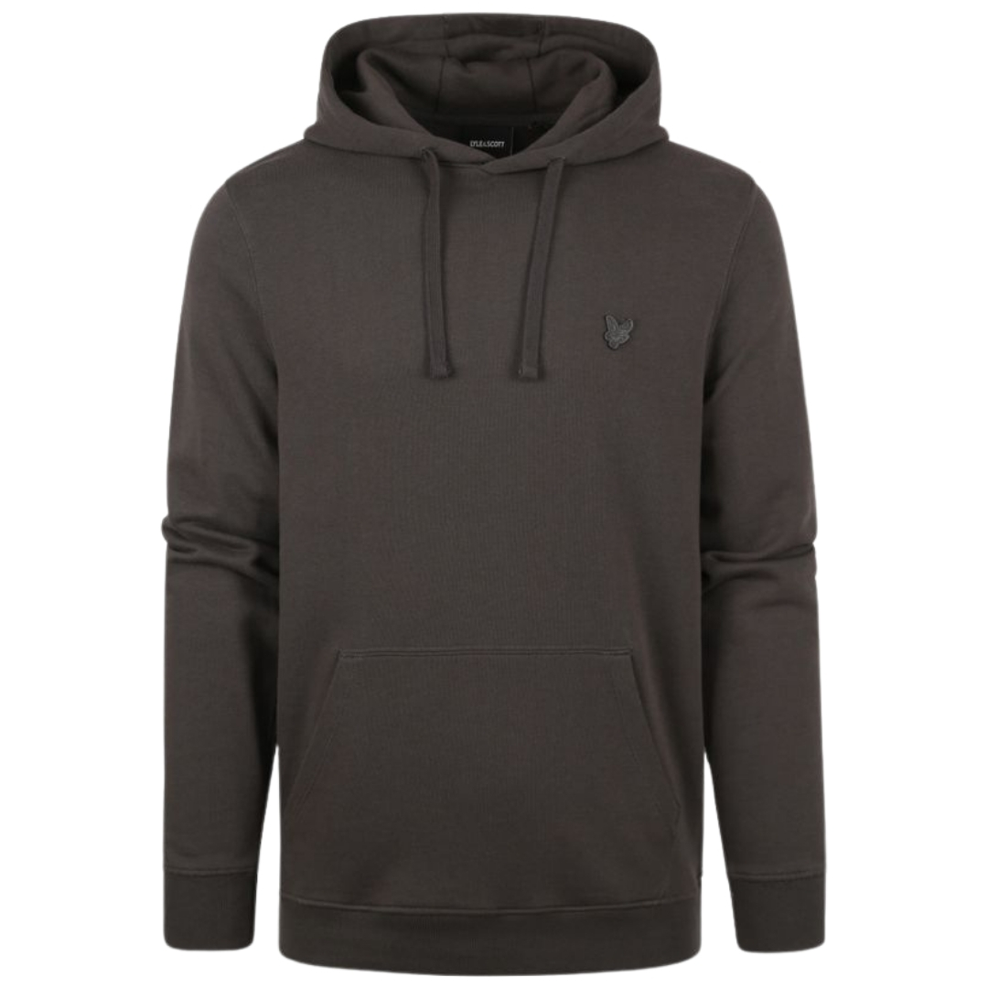 Thumbnail - Lyle & Scott Tonal Eagle Logo Gunmetal Grey Pullover-Hoodie