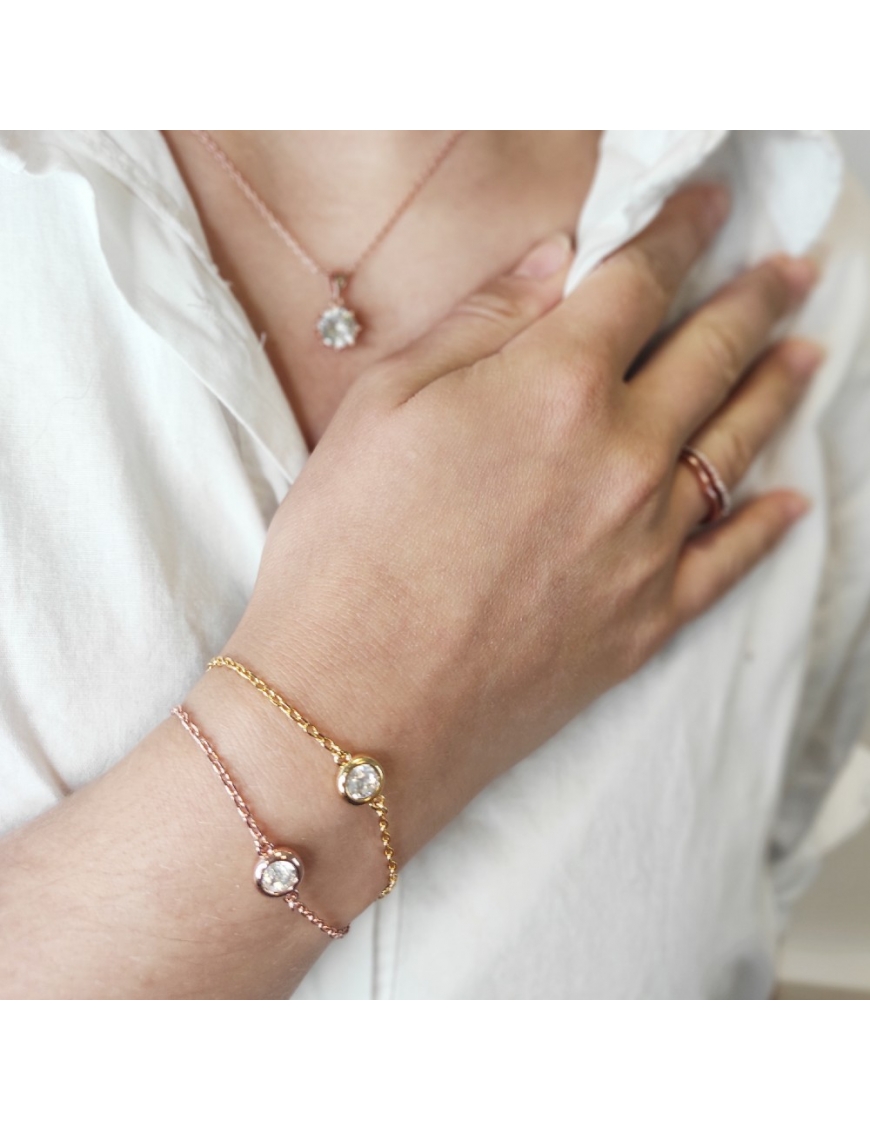 MYC Paris Armband med födelsestenar guld, roséguld och kristall dam – bild 2