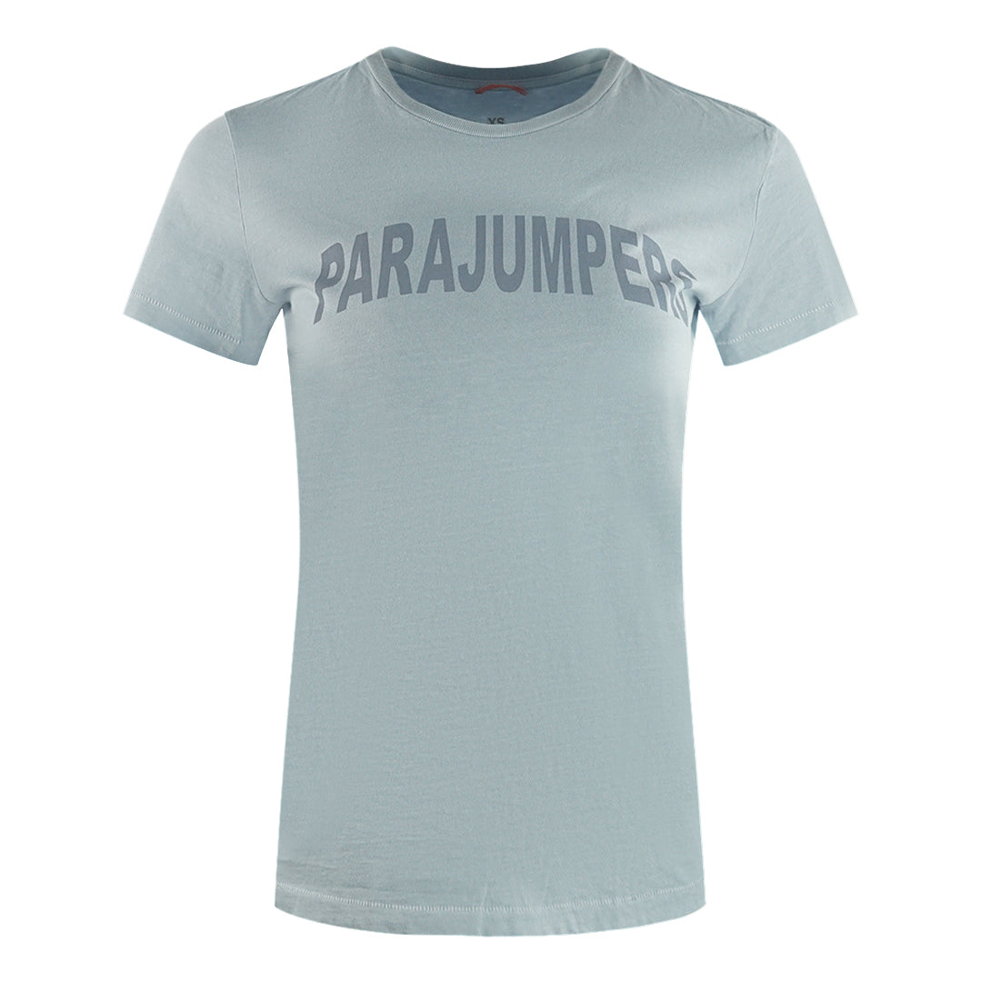 Thumbnail - Parajumpers Cristie Brand Logo Vapour Blue T-Shirt