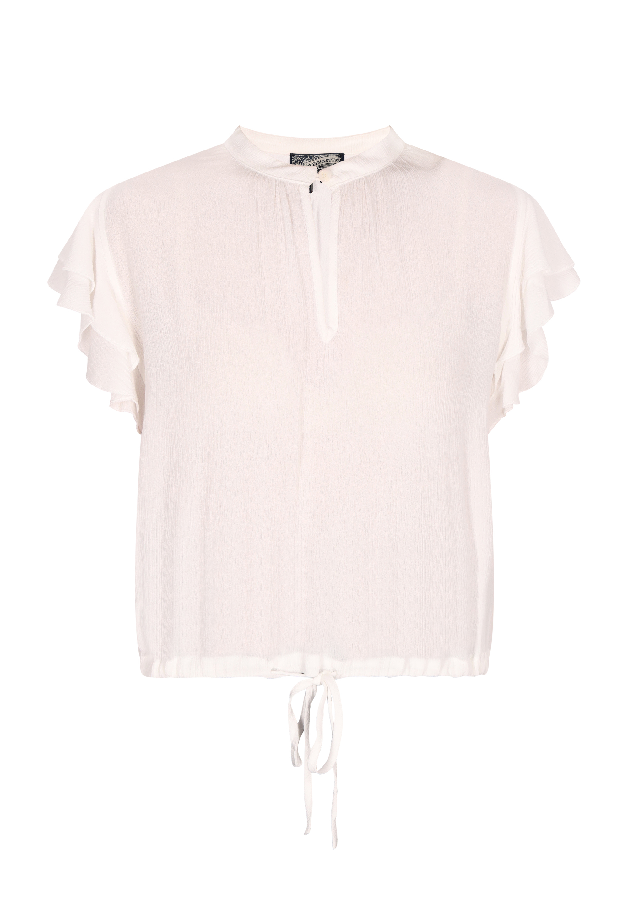 Thumbnail - Dreimaster Bluse Damen Wollweiss