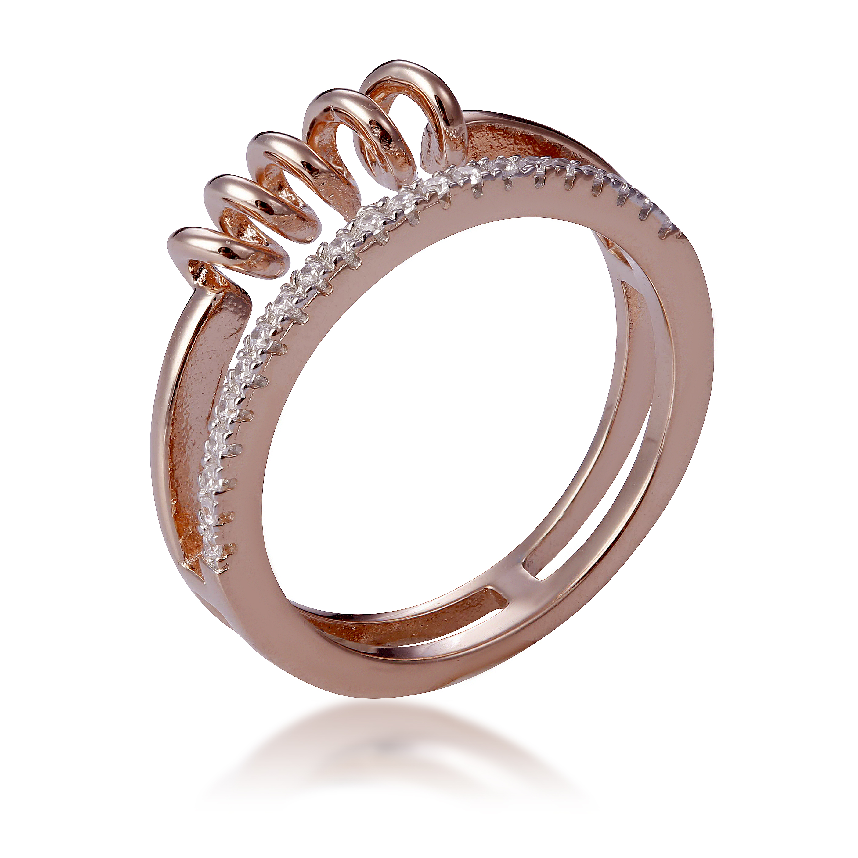 Thumbnail - Orphelia Damen-Ring Sterling-Silber 925, Rosé, ZR-7438