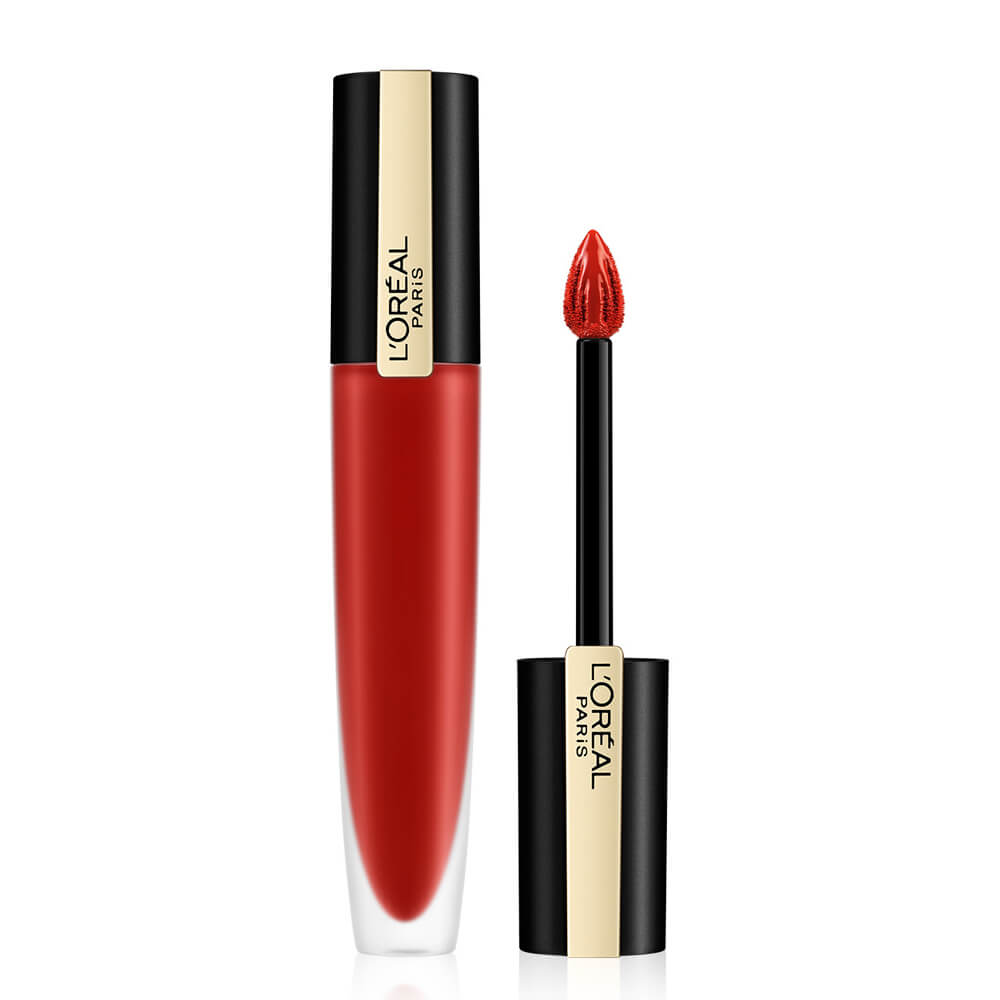 L'Oreal Paris Womens Rouge Signature Matte Lipgloss - 115 I Am Worth It - Red - One Size