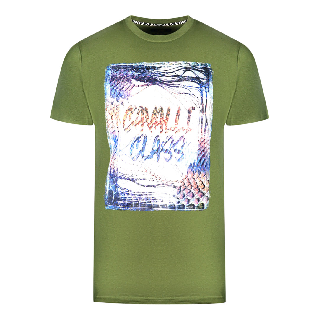 Thumbnail - Cavalli Class Box Logo Grünes T-Shirt