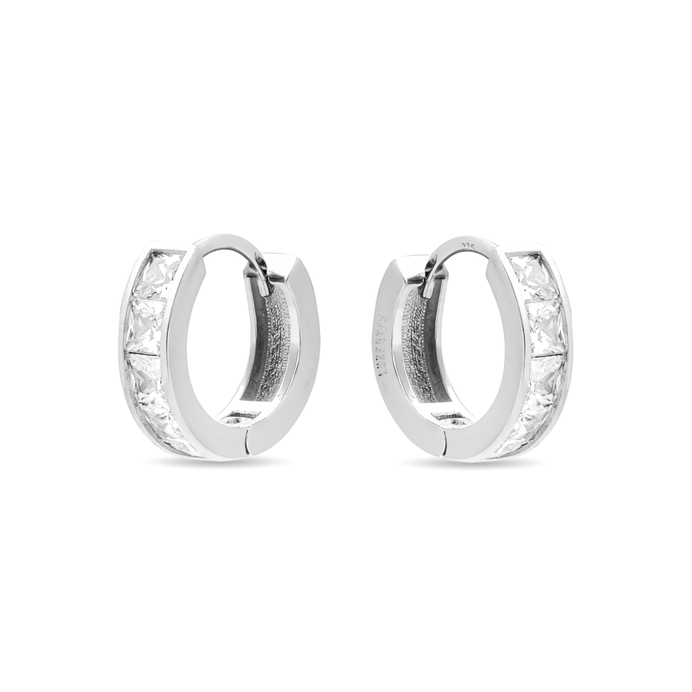 Luxenter Essential-örhängen i 925 sterlingsilver och briljantslipade zirkoner med rodiumpläterad yta dam – bild 2