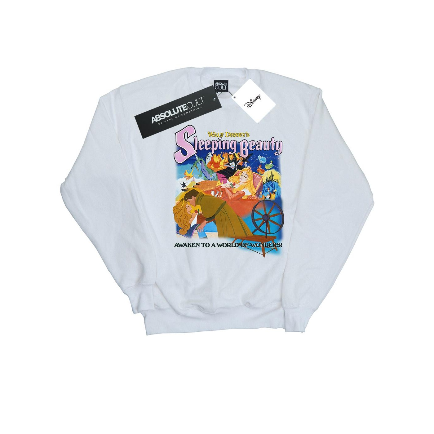 Thumbnail - Disney - "Sleeping Beauty Collage Poster" Sweatshirt für Mädchen (Weiß)