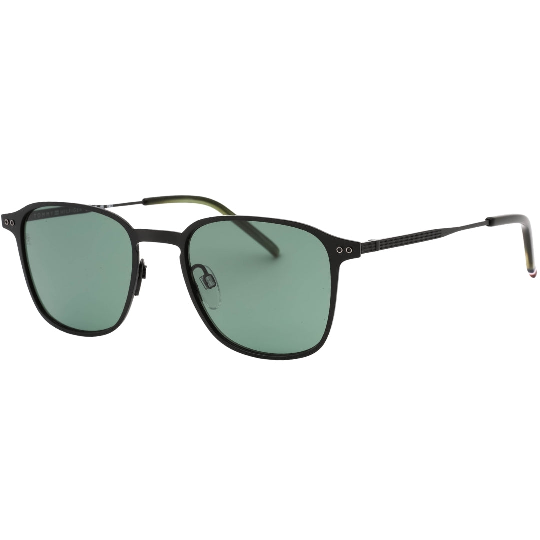 TOMMY HILFIGER Tommy Hiliger Green Lens Matte Black Solglasögon herr – bild 2
