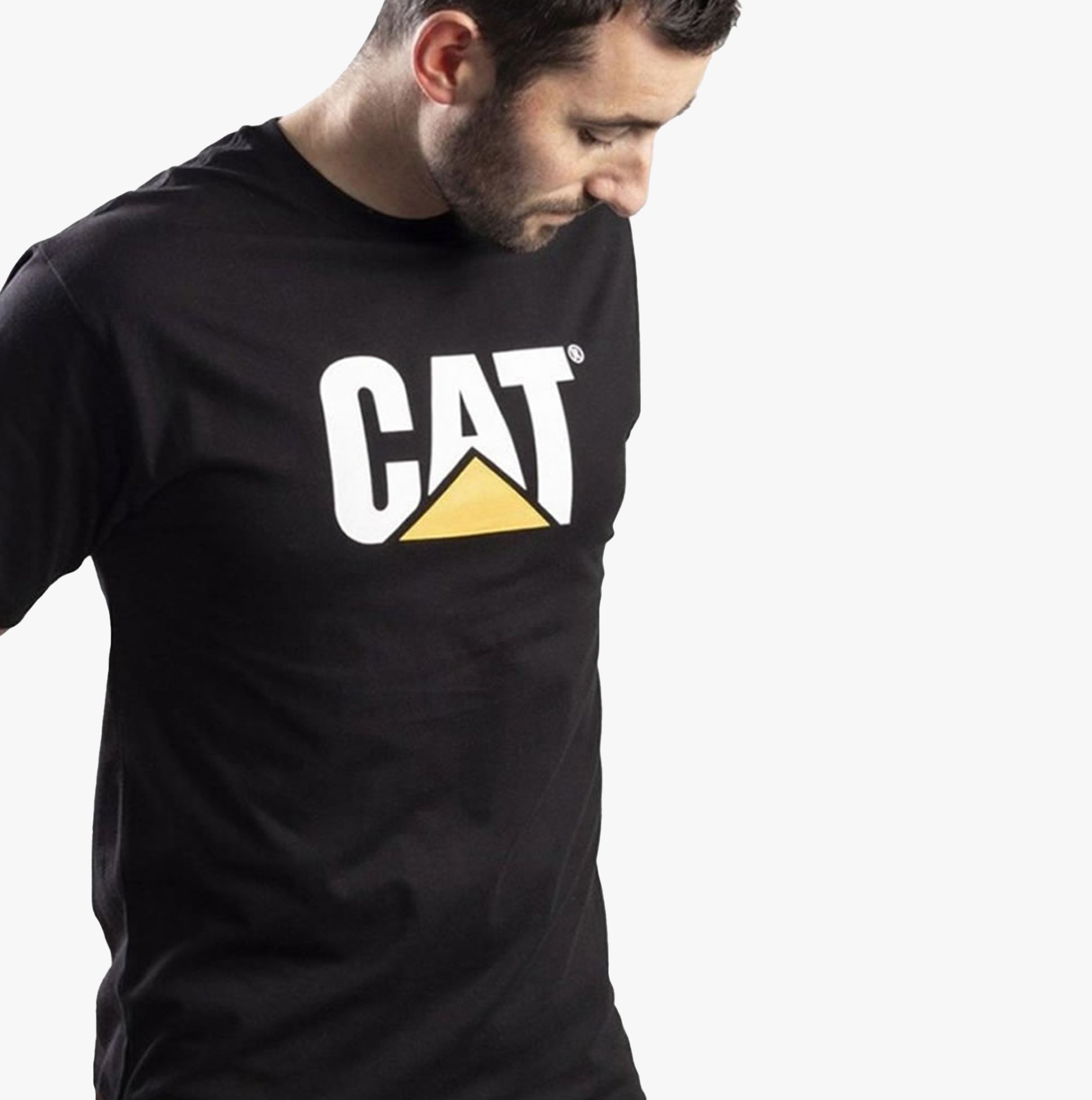 CAT VARUMÄRKE LOGGA Herrar Bomull T-Shirt – bild 2