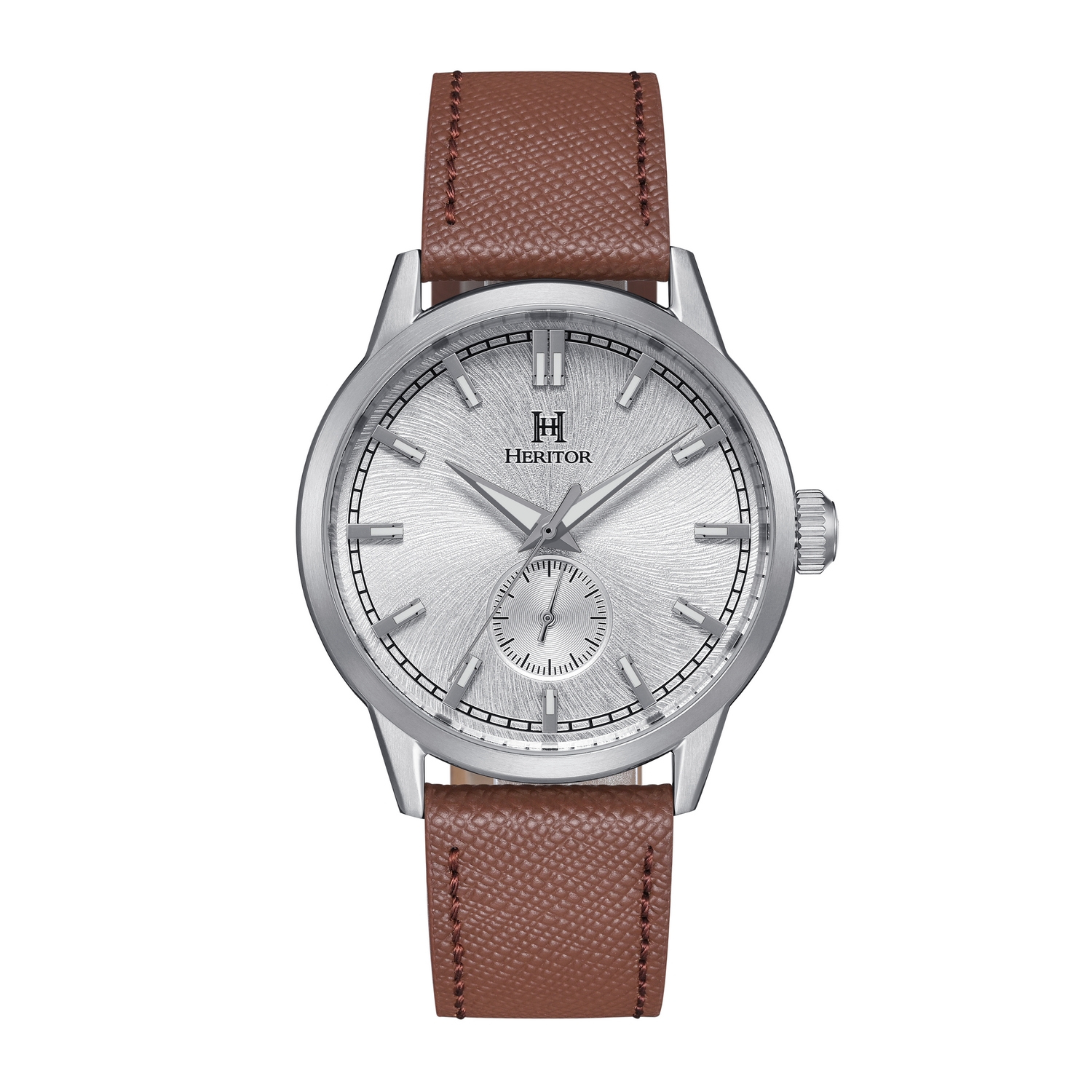 Thumbnail - Heritor Automatikuhr Argento mit Lederarmband