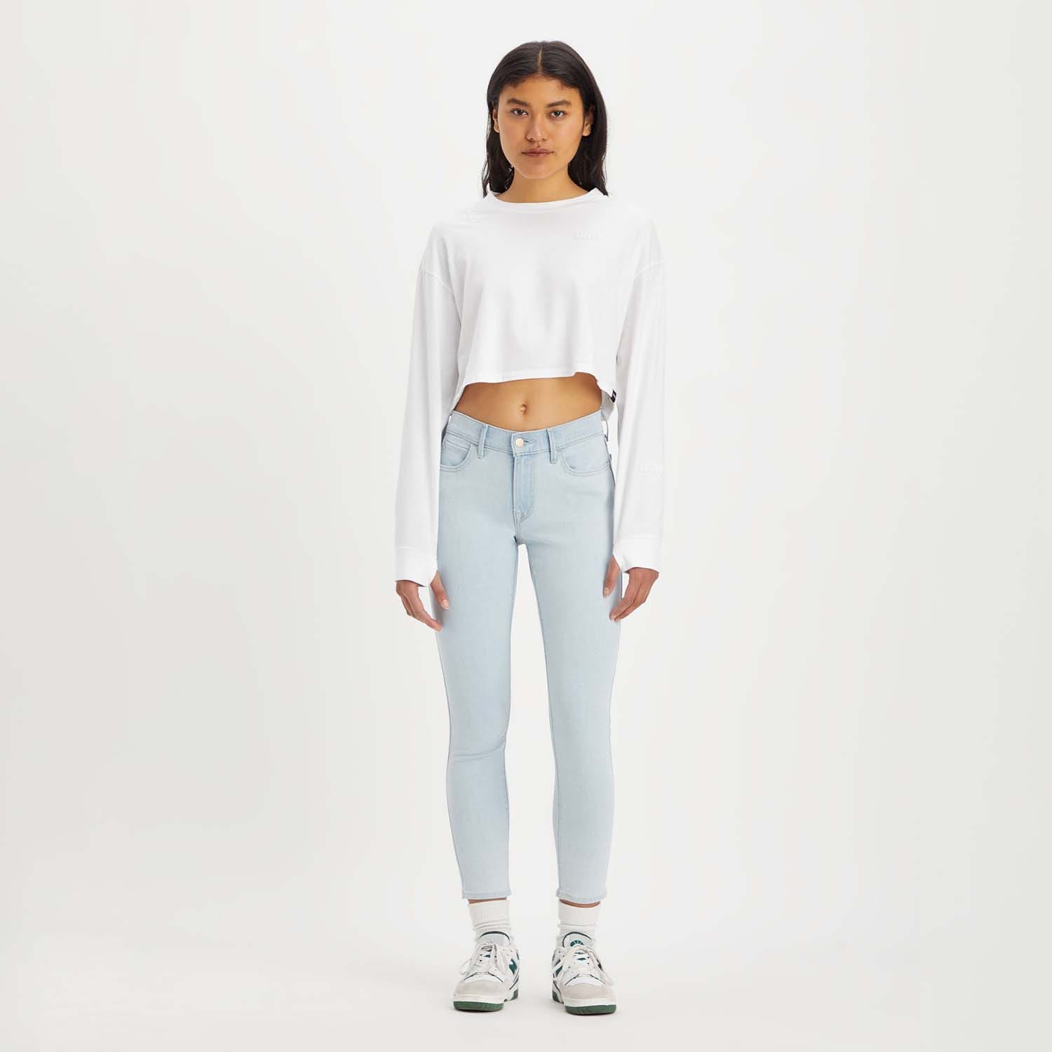 Levi's Womens Levis 710 Super Skinny Faithfully Yours Jeans in Light Blue Cotton - Size 29W/32L