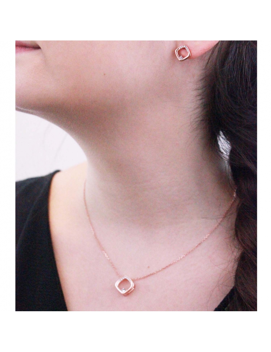 MYC Paris Adelise Set: Roséguld och kristall halsband dam – bild 2