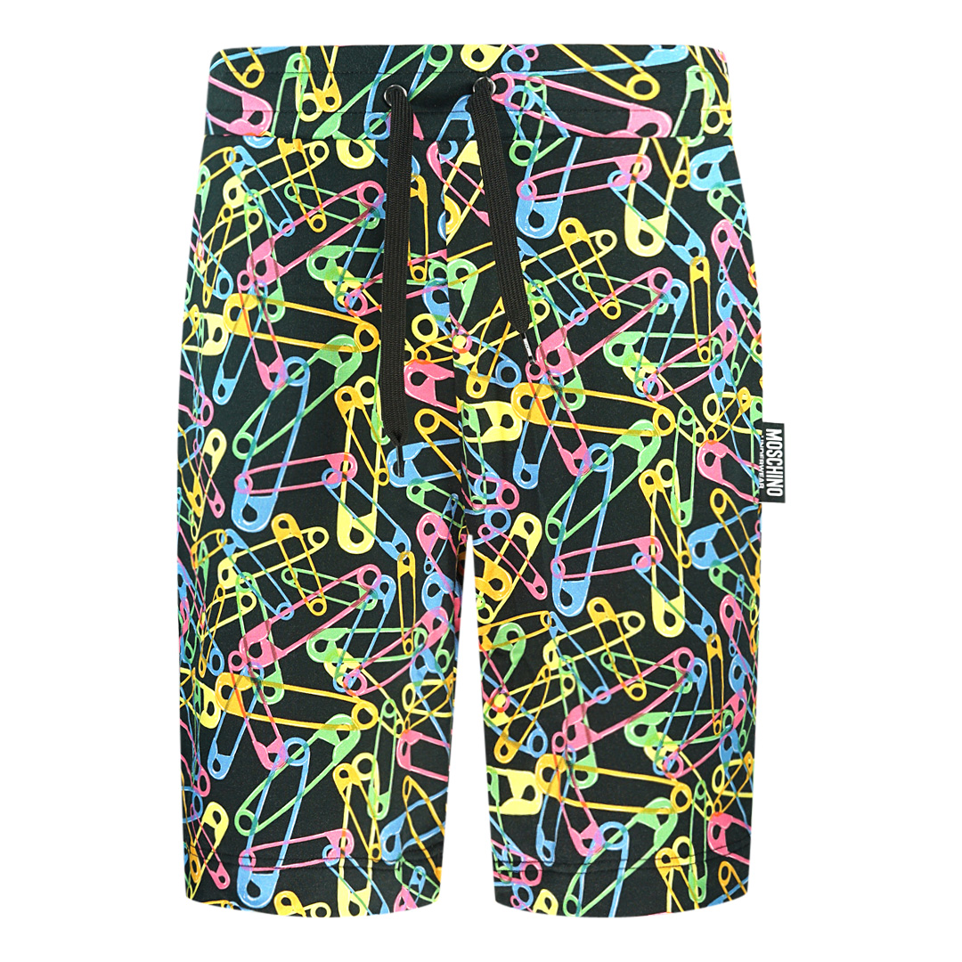 Thumbnail - Moschino Multicolour Pin Design Schwarz Shorts
