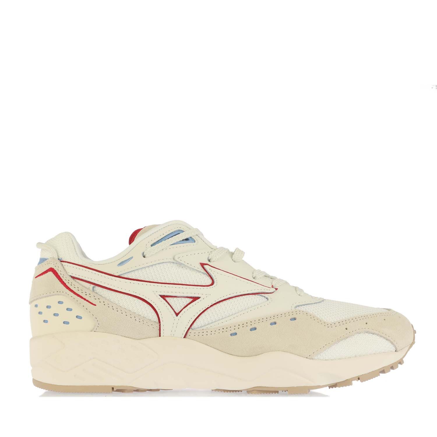 Men's Mizuno Contender Trainers in White red