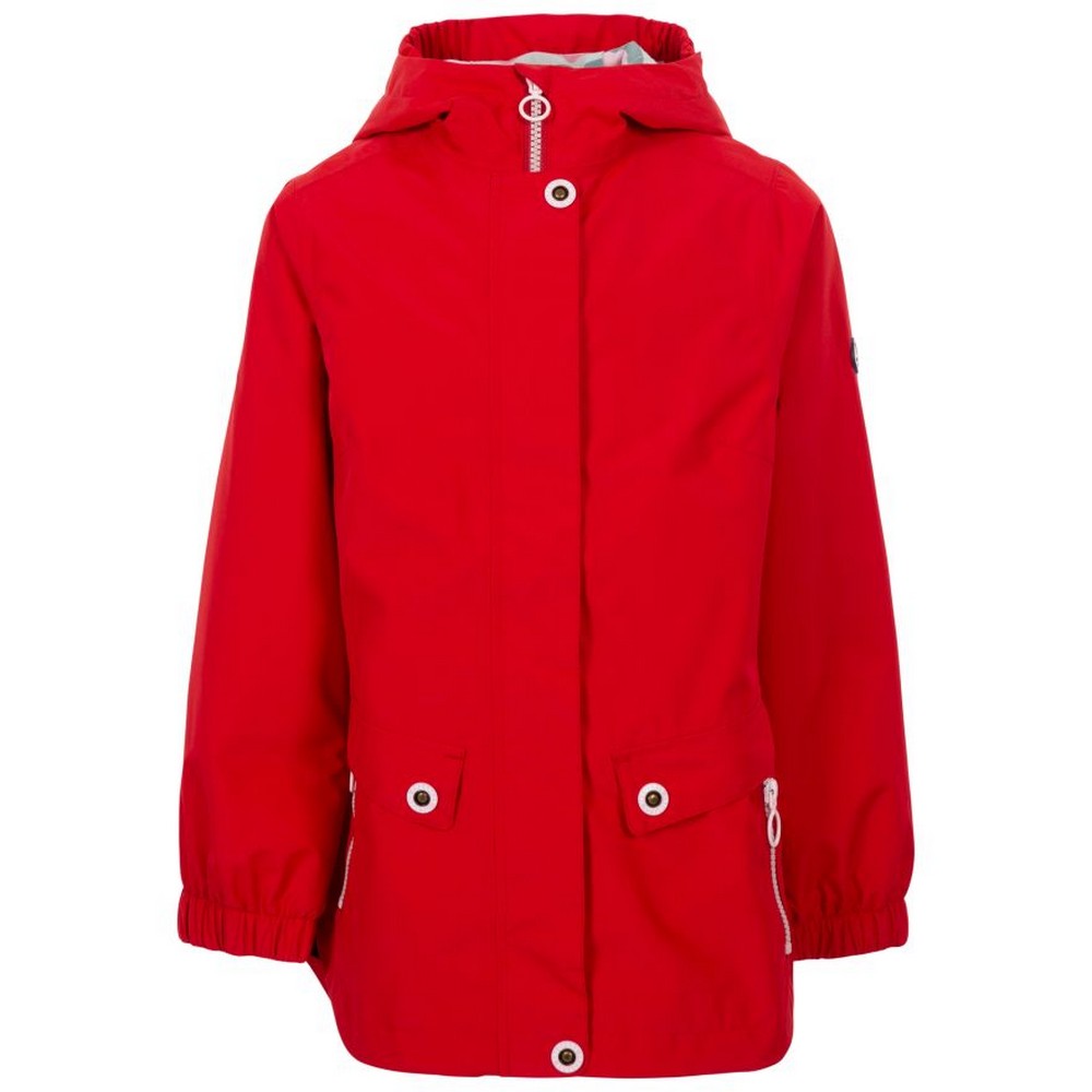 Thumbnail - Trespass Mädchen Flourish TP75 wasserdichte Jacke (rot)