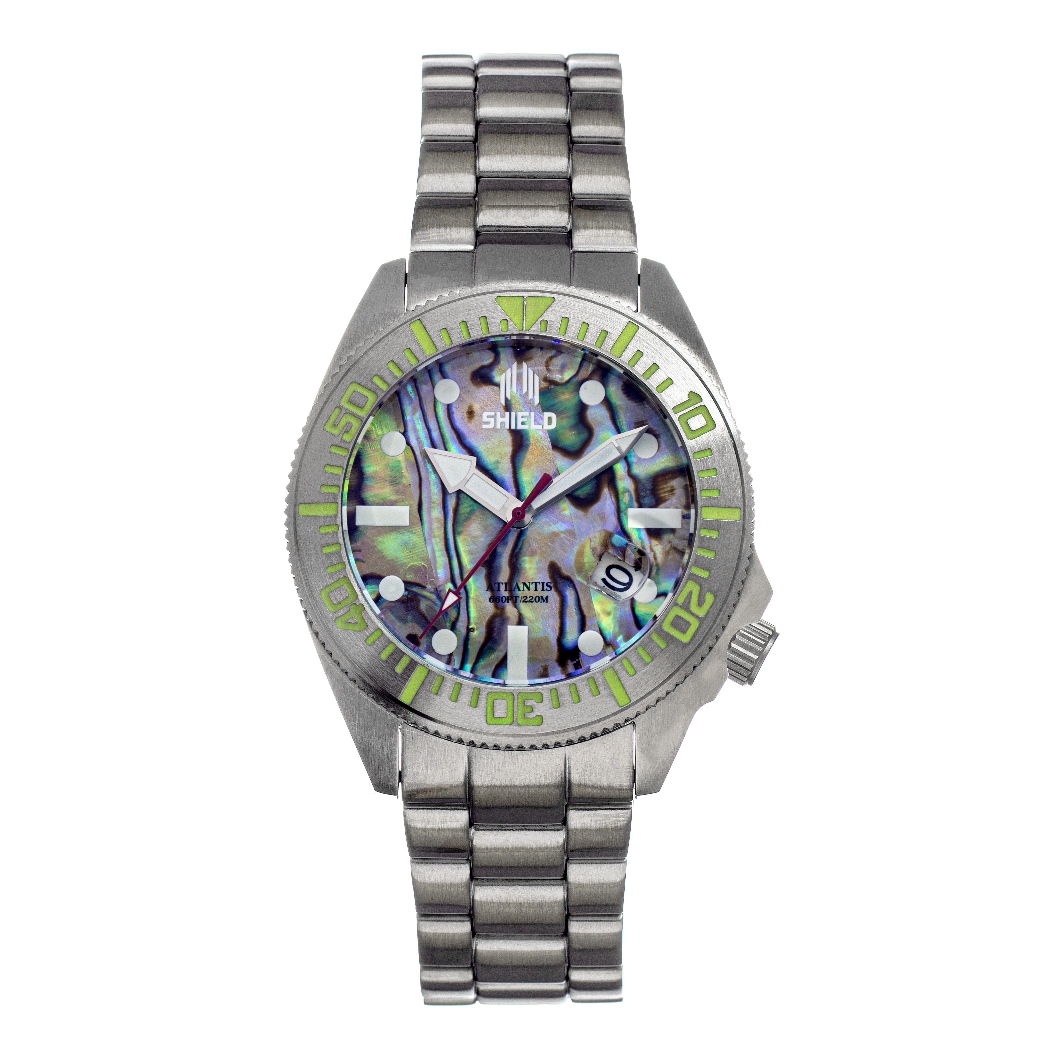 Thumbnail - Montre-bracelet Shield Atlantic Abalone avec date