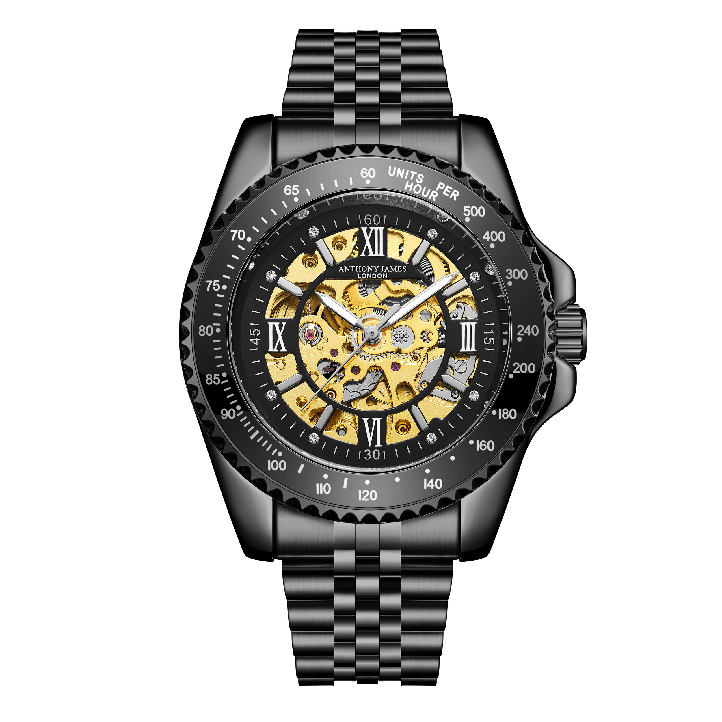 Thumbnail - Hand Assembled Anthony James Limited Edition Tachymeter Sport Automatik Schwarz