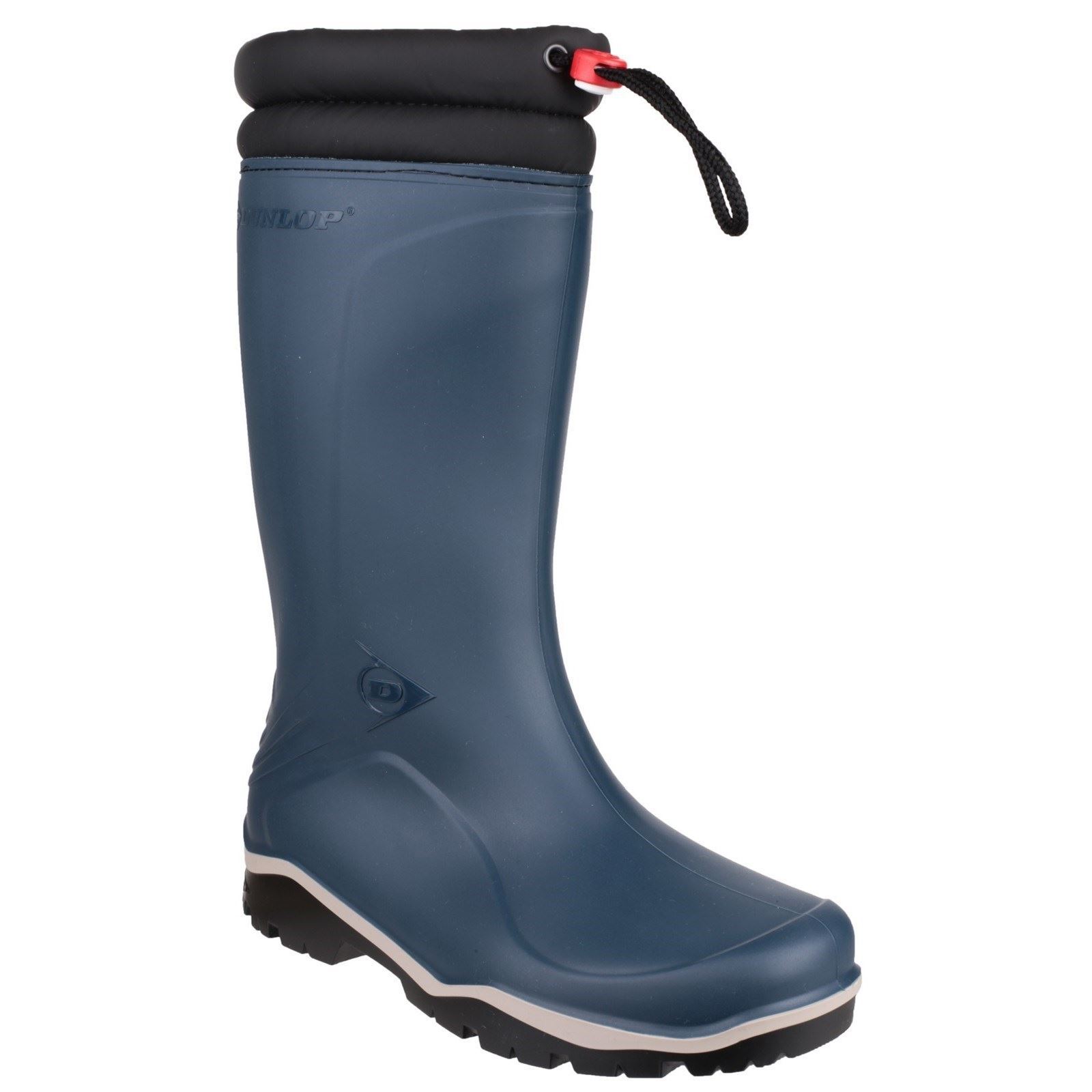 Dunlop Blizzard Blue Unisex Warm Fleece Tie Top Wellington Wellie Boots - Size UK 13