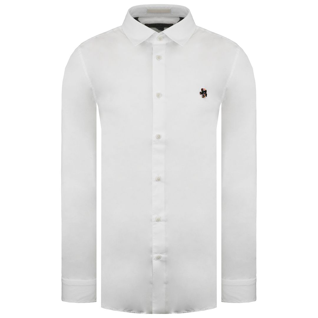 Ted Baker Fonik Herr Vit Poplin Skjorta