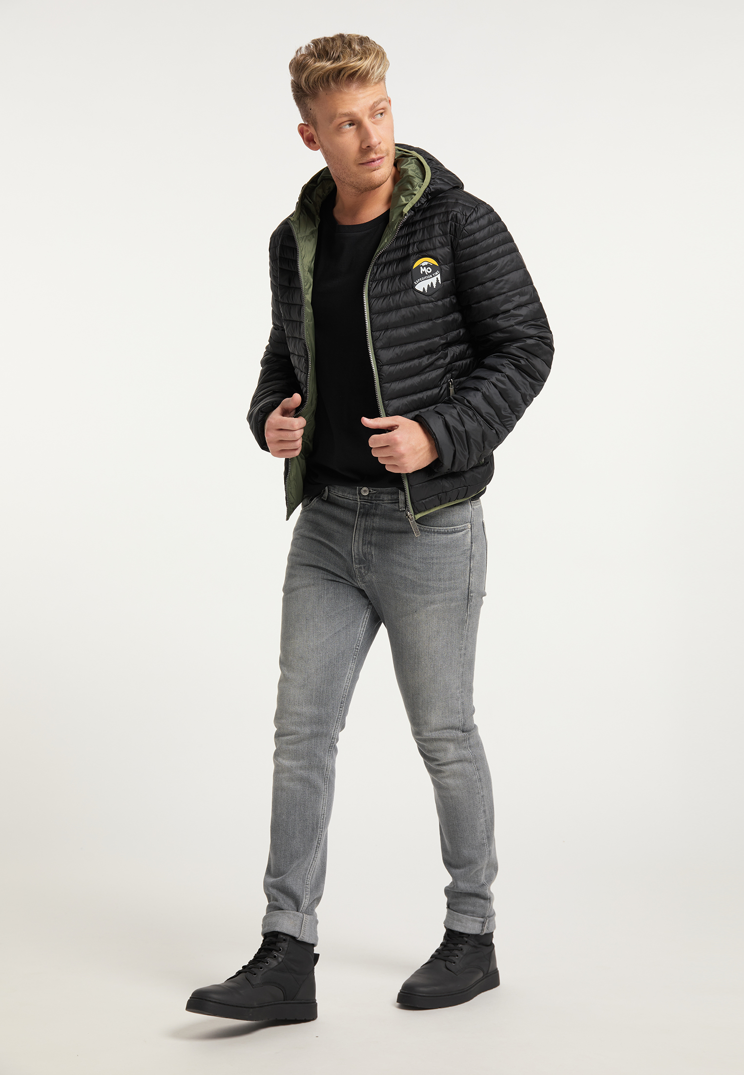 Thumbnail - Mo Wendejacke Herren Schwarz