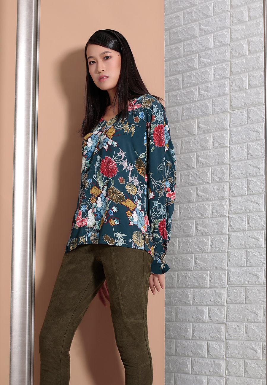 Smart & Joy Blus med blommigt tryck dam – bild 2