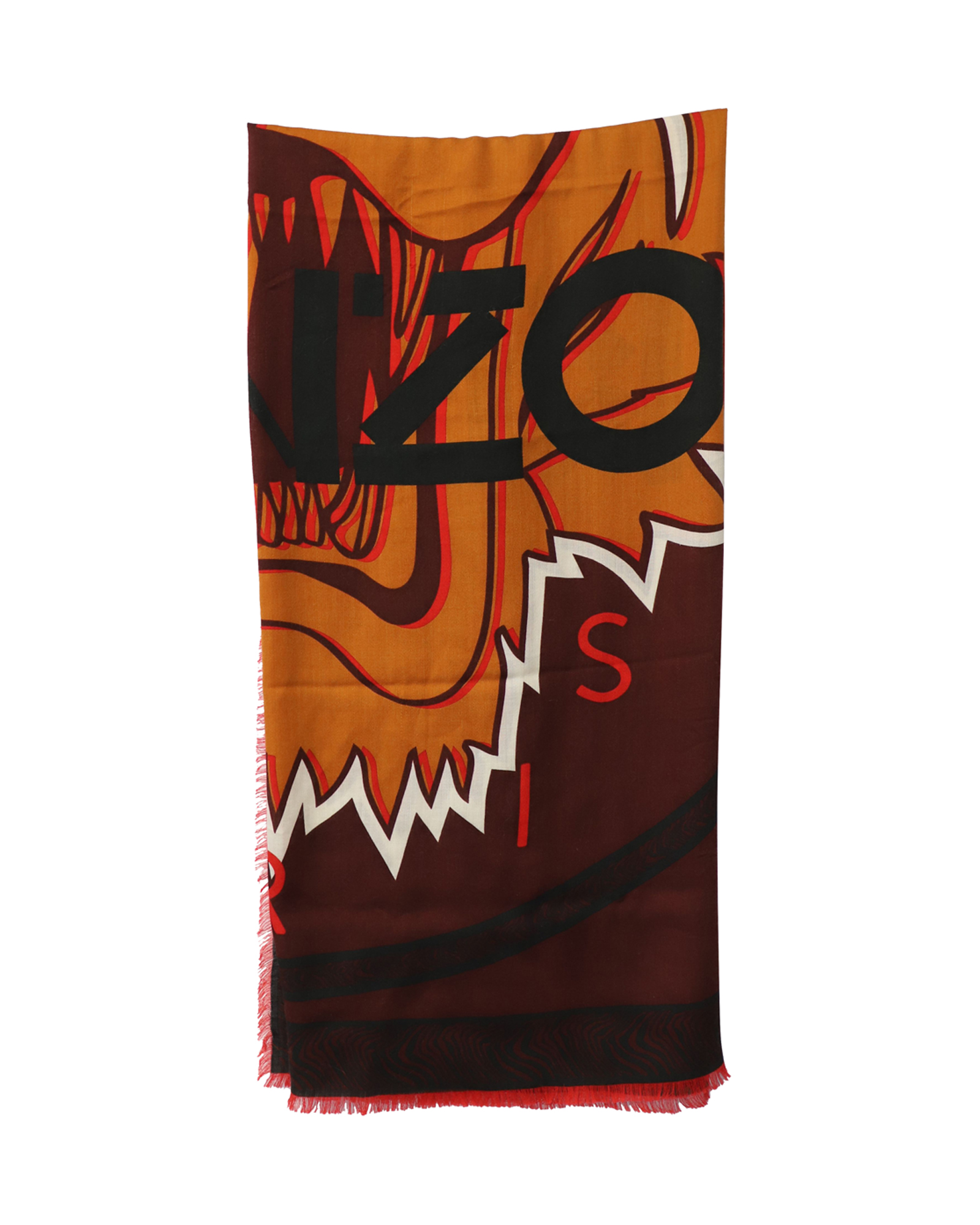 Kenzo Pre-owned Kenzo Paris Tiger Head Tryck Scarfs i Flerfärgat Bomull scarves dam – bild 2
