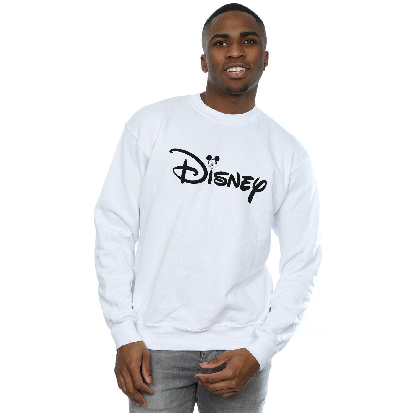 Disney Mens Mickey Mouse Head Logo Sweatshirt (White) herr – bild 2